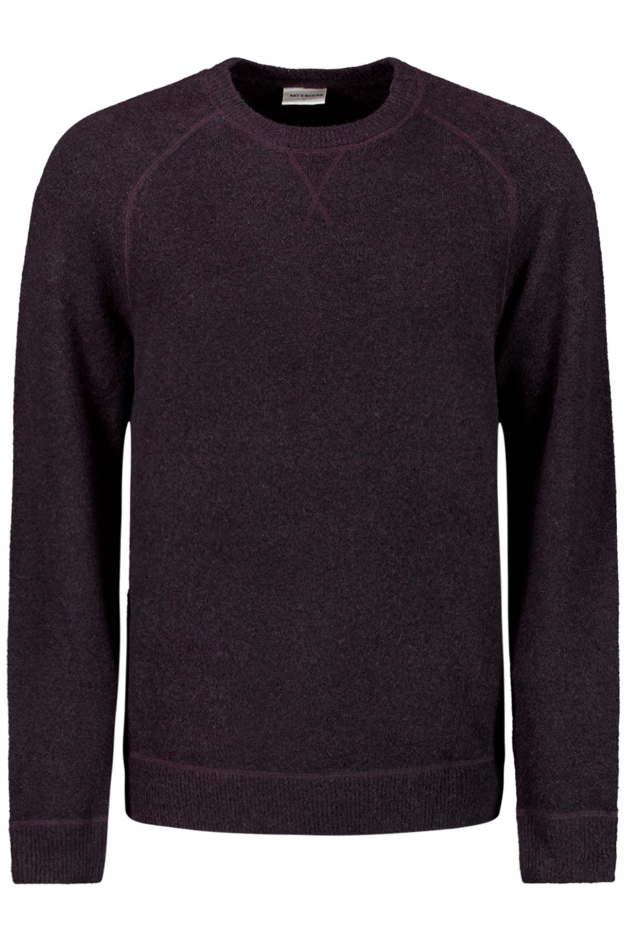 PULLOVER CREWNECK MELANGE WITH WOOL AUBERGINE 4