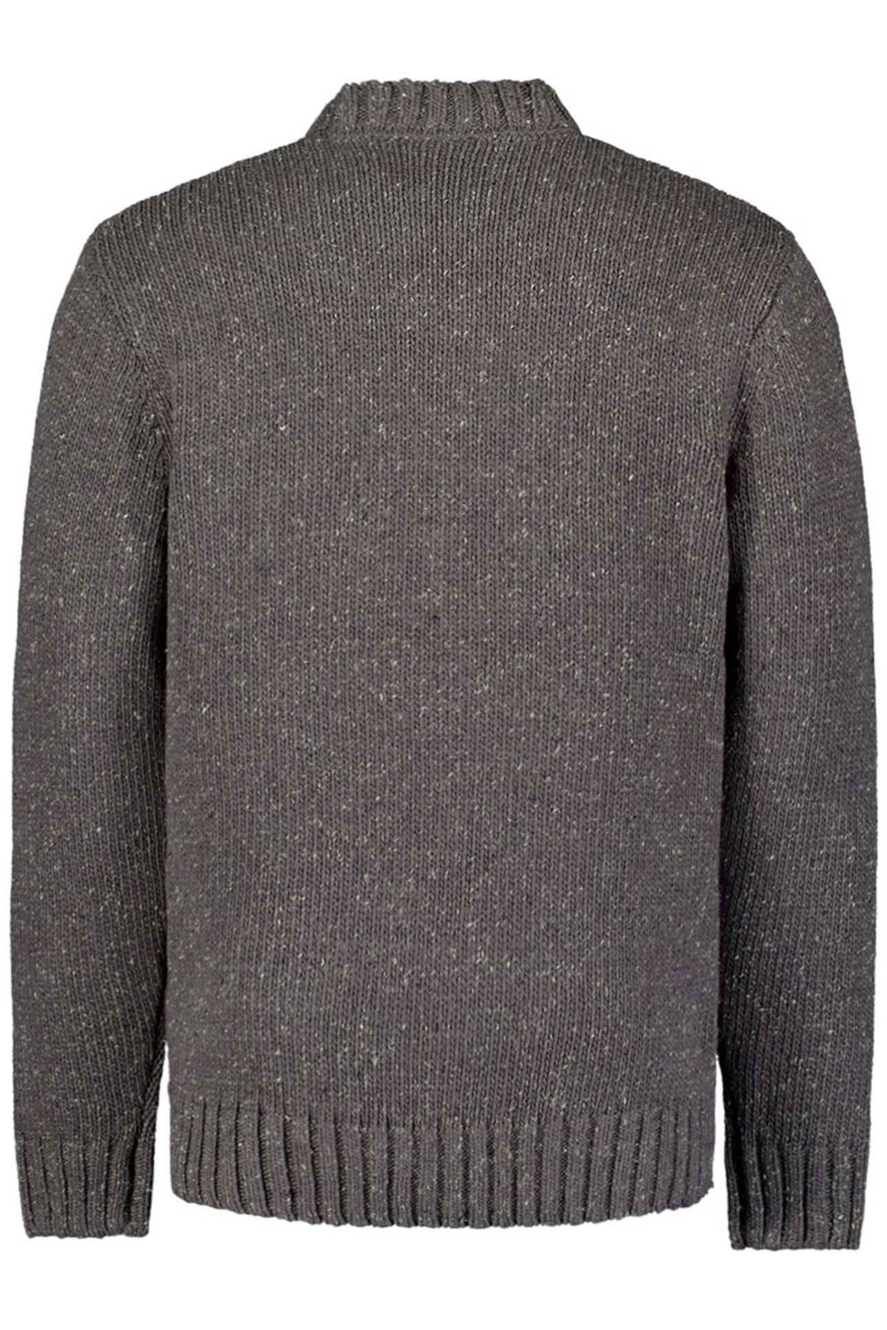PULLOVER CREWNECK JACQUARD PATTERN WITH SILK DARK GREY 5