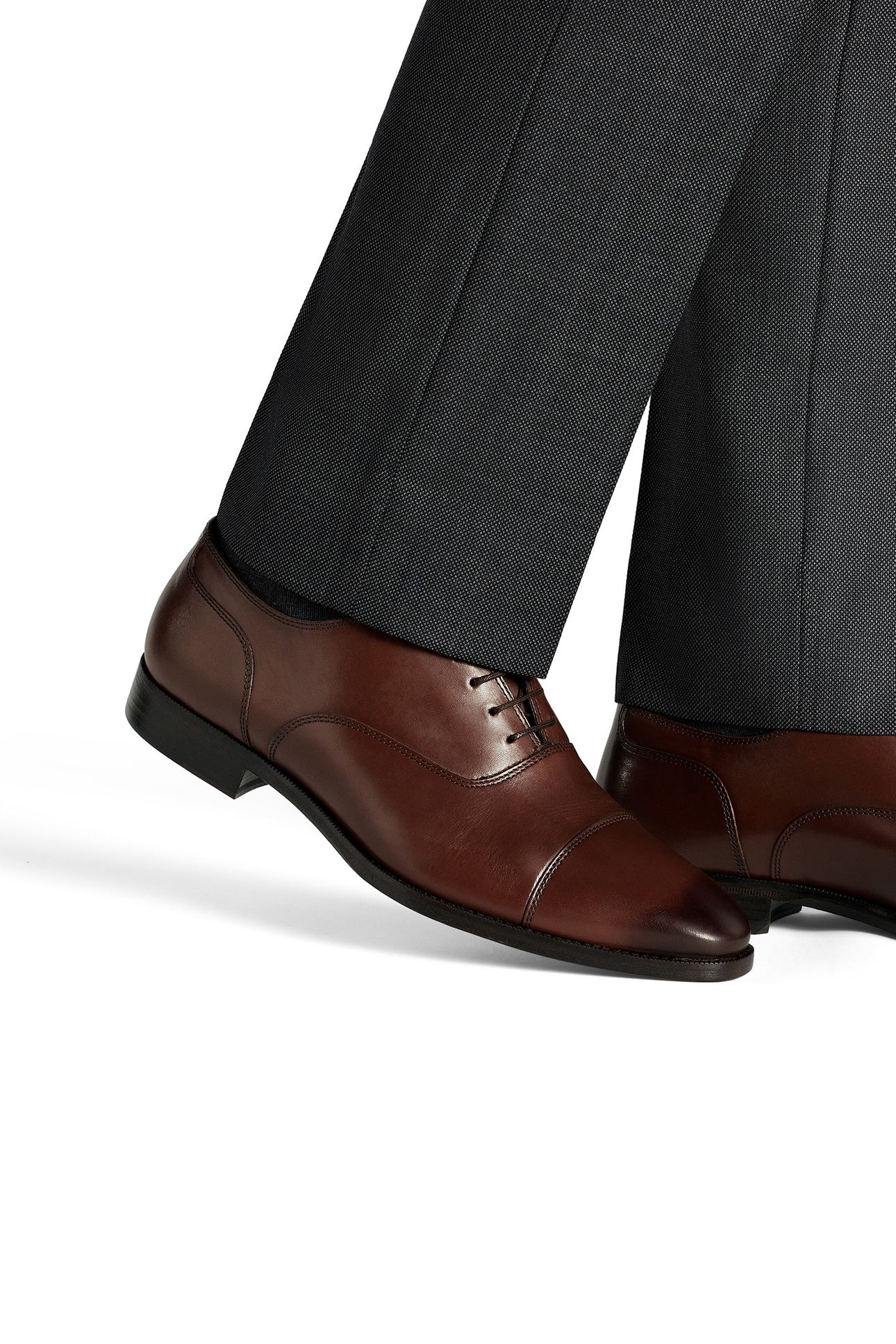 LEATHER-OXFORD-BROWN BROWN 2