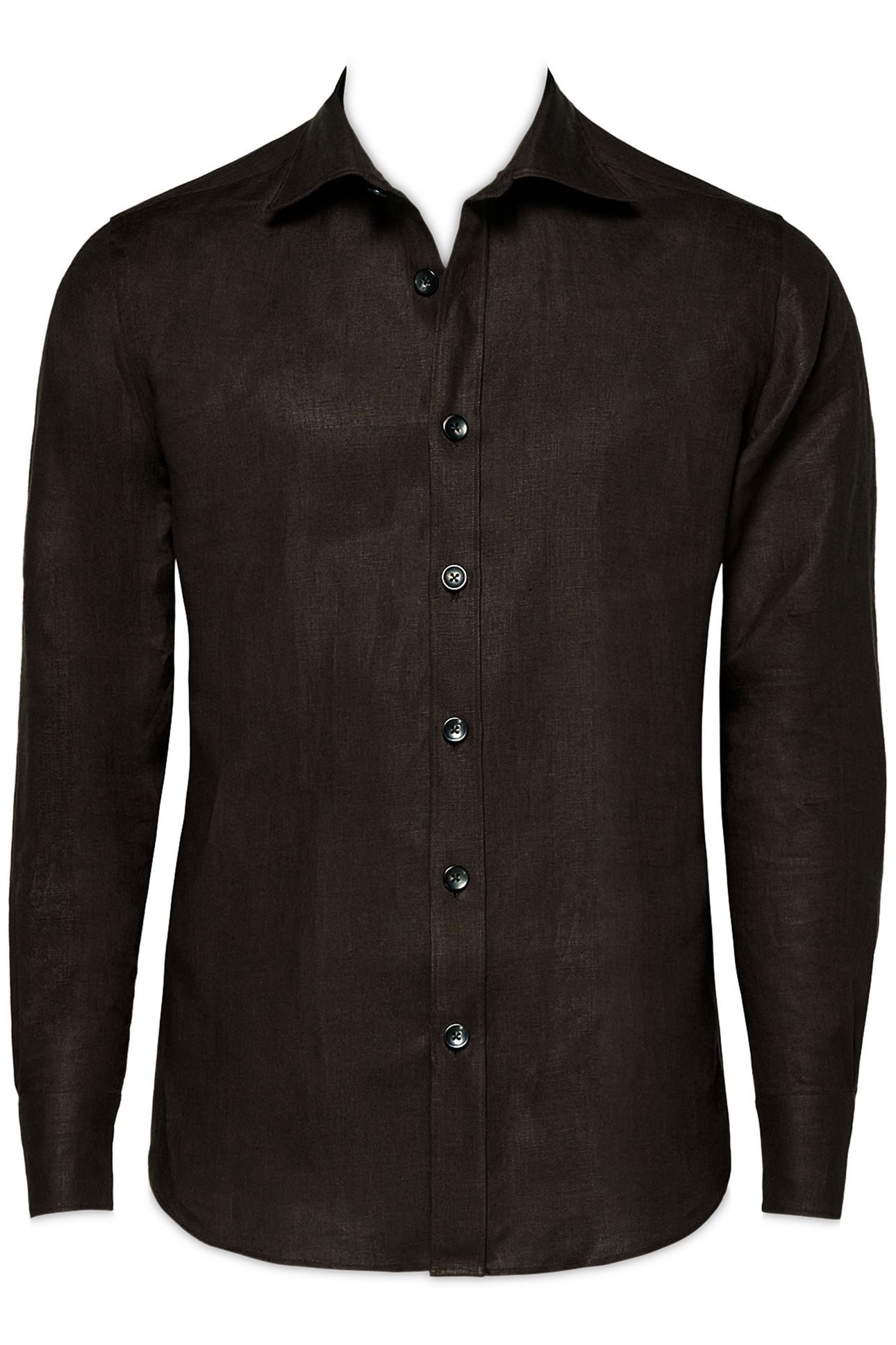 PURE LINEN D. BROWN OVERSHIRT 3
