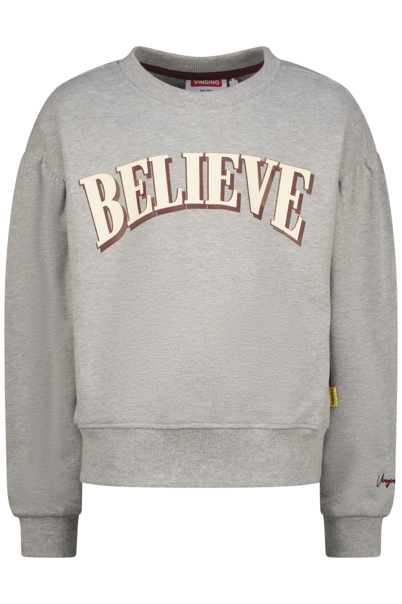 GIRLS NORAN SWEATER LIGHT GREY MELEE 1