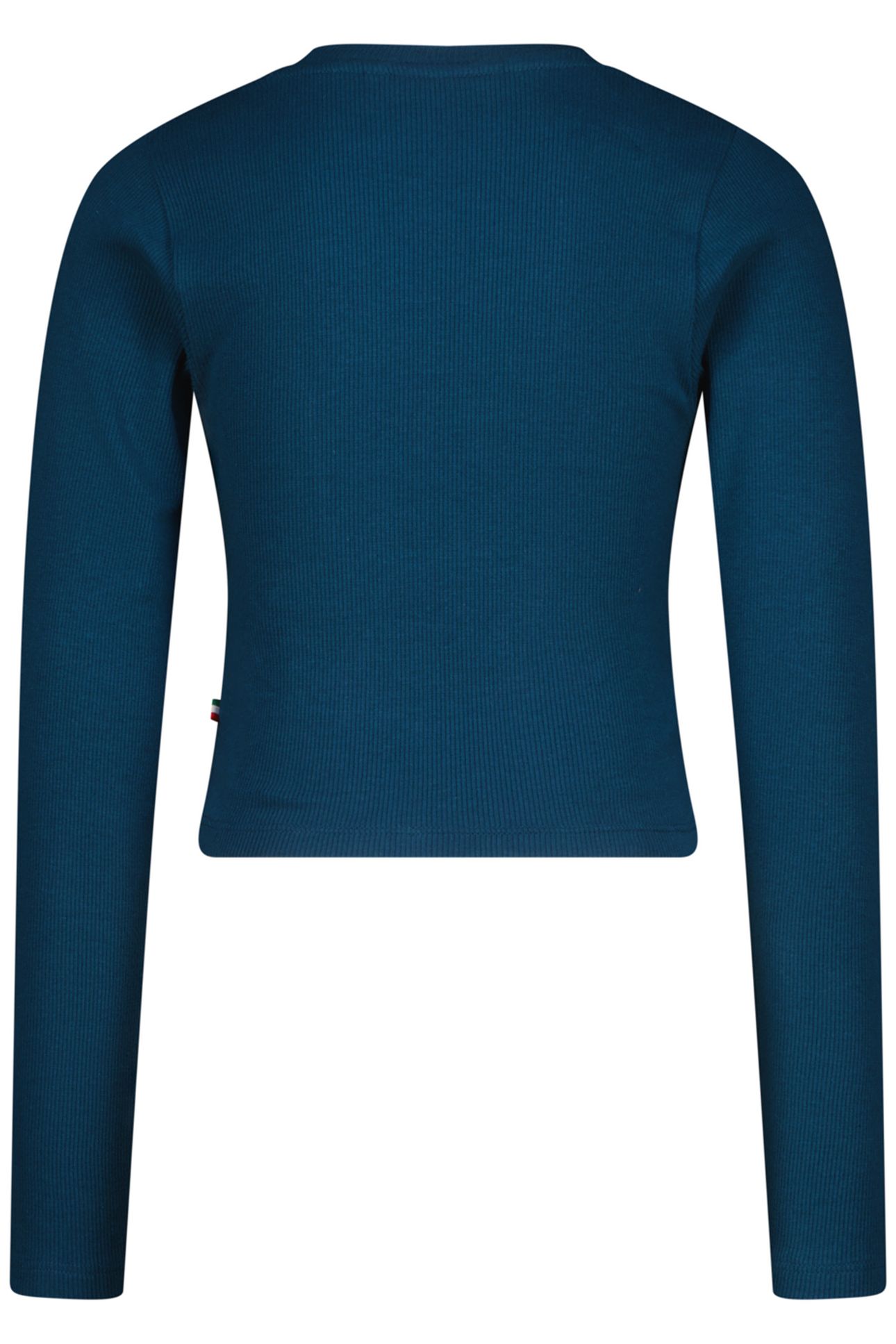 GIRLS G-BASIC-CROP RIB LONGSLEEVE SINGLET PETROL BLUE 2