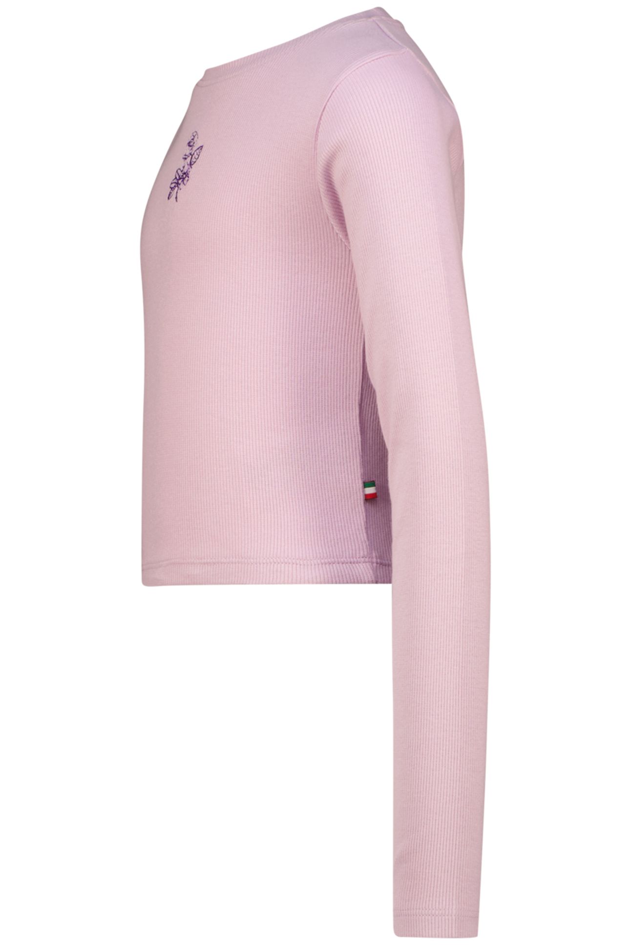GIRLS G-BASIC-CROP RIB LONGSLEEVE SINGLET GLOSS LILAC 2