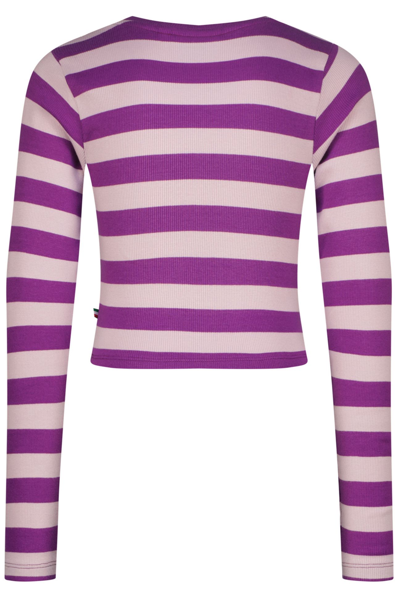 GIRLS G-BASIC-CROP RIB STRIPE SINGLET GLOSS LILAC 2