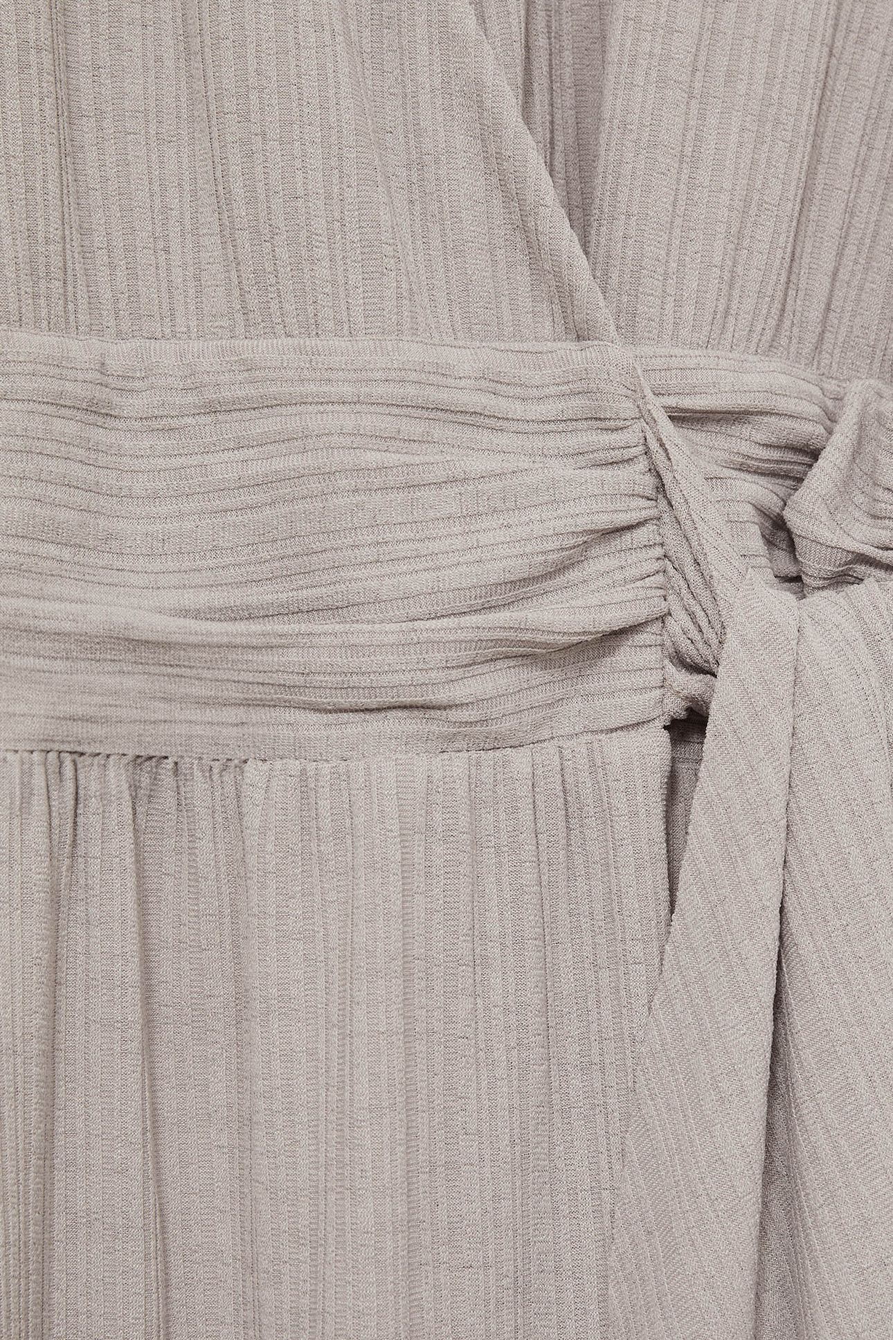 WRAP TIE MIDI JERSEY DRESS GREY 6