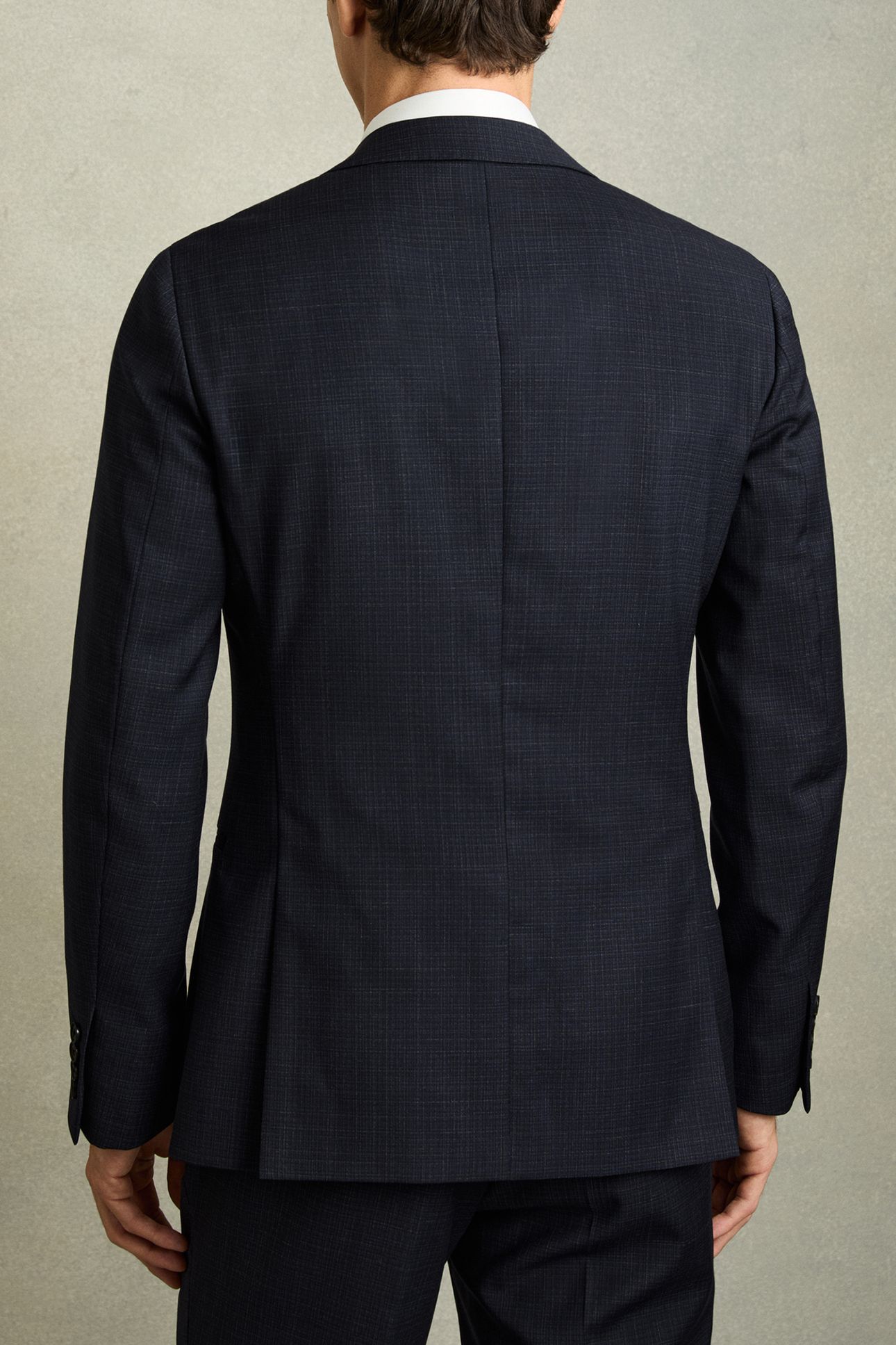 SB 2B NOTCH TEXTURED BLAZER NAVY 2