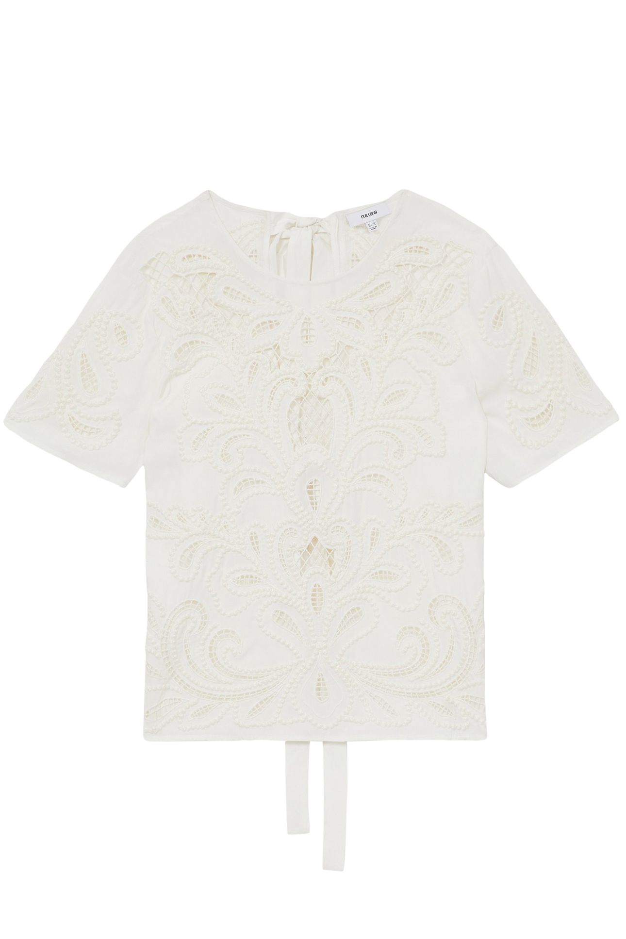 FLORAL CUT OUT TOP IVORY 4
