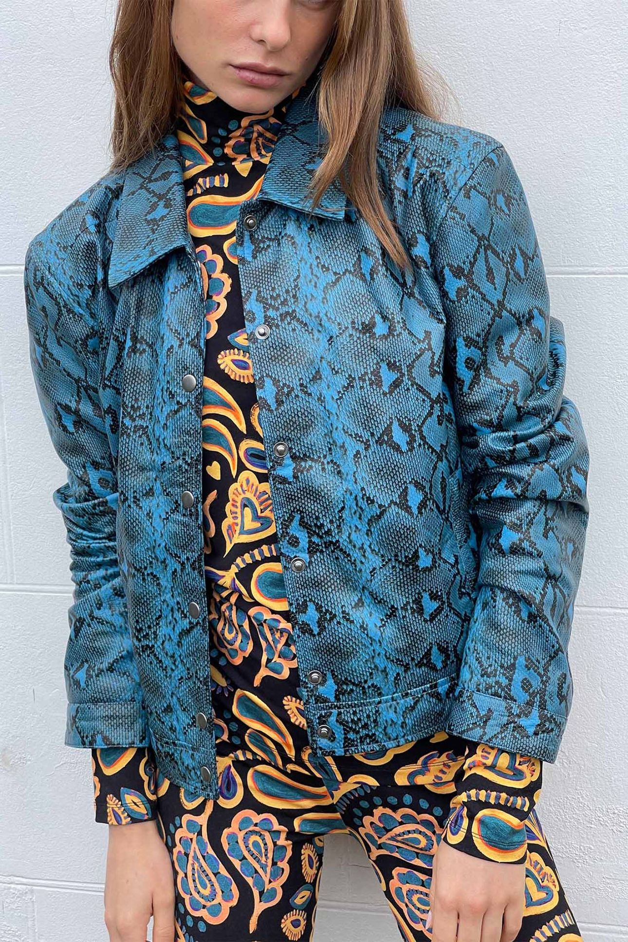 ISOBEL LEATHER JACKET BLUE 1