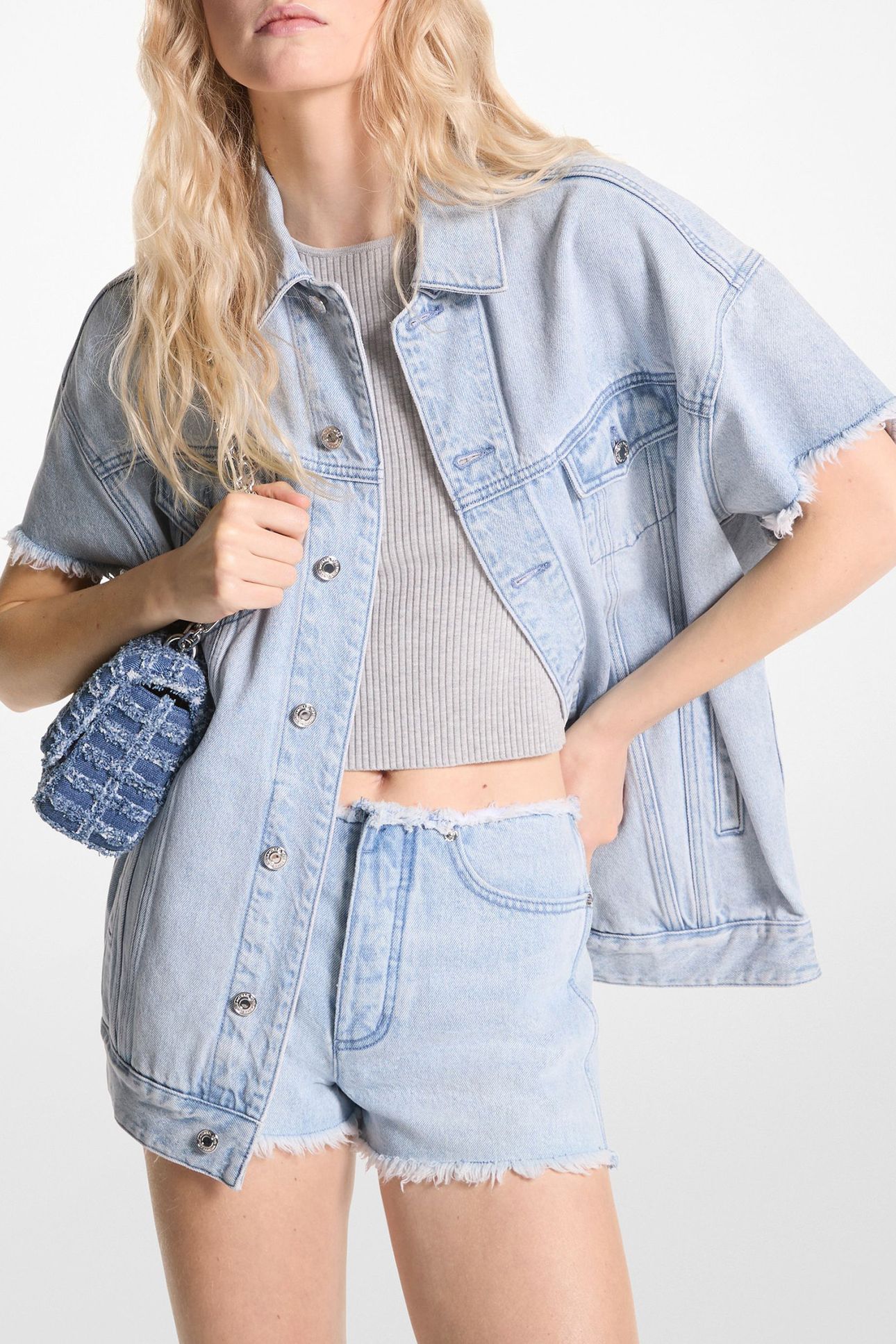 SHORT SLV DENIM JACKET BLUEHAZEWSH 1