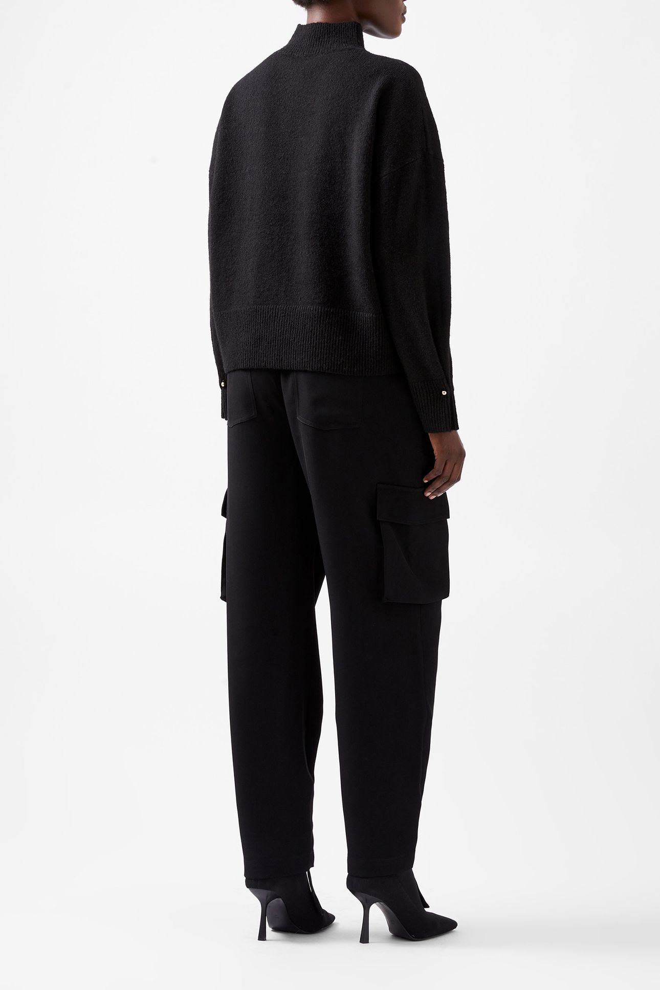 KEZIA PEARL CUFF DETAIL JUMPER BLACKOUT 2