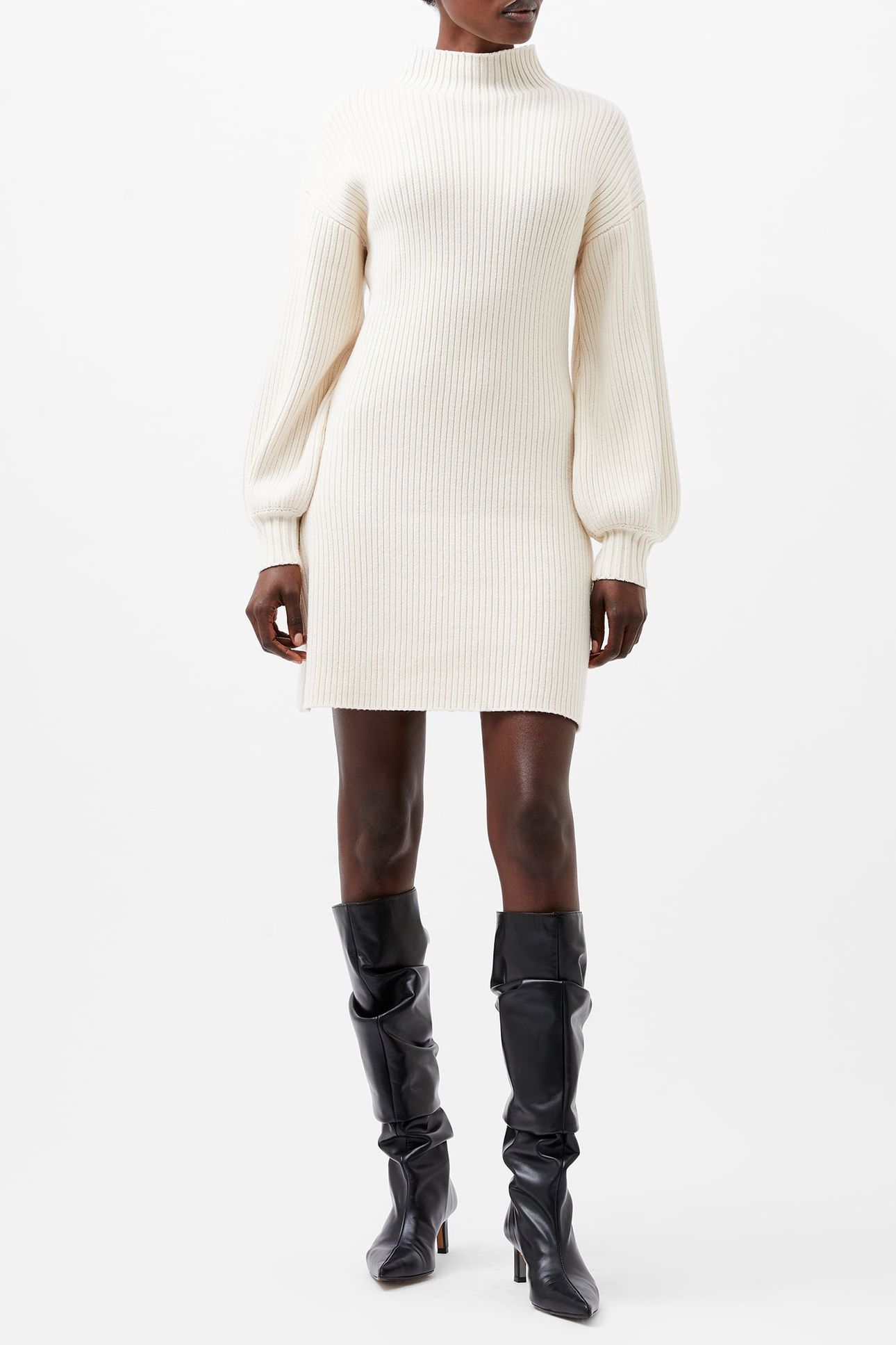 BABYSFT BISHOP SL KNIT DRESS S CLASSIC CREAM 1