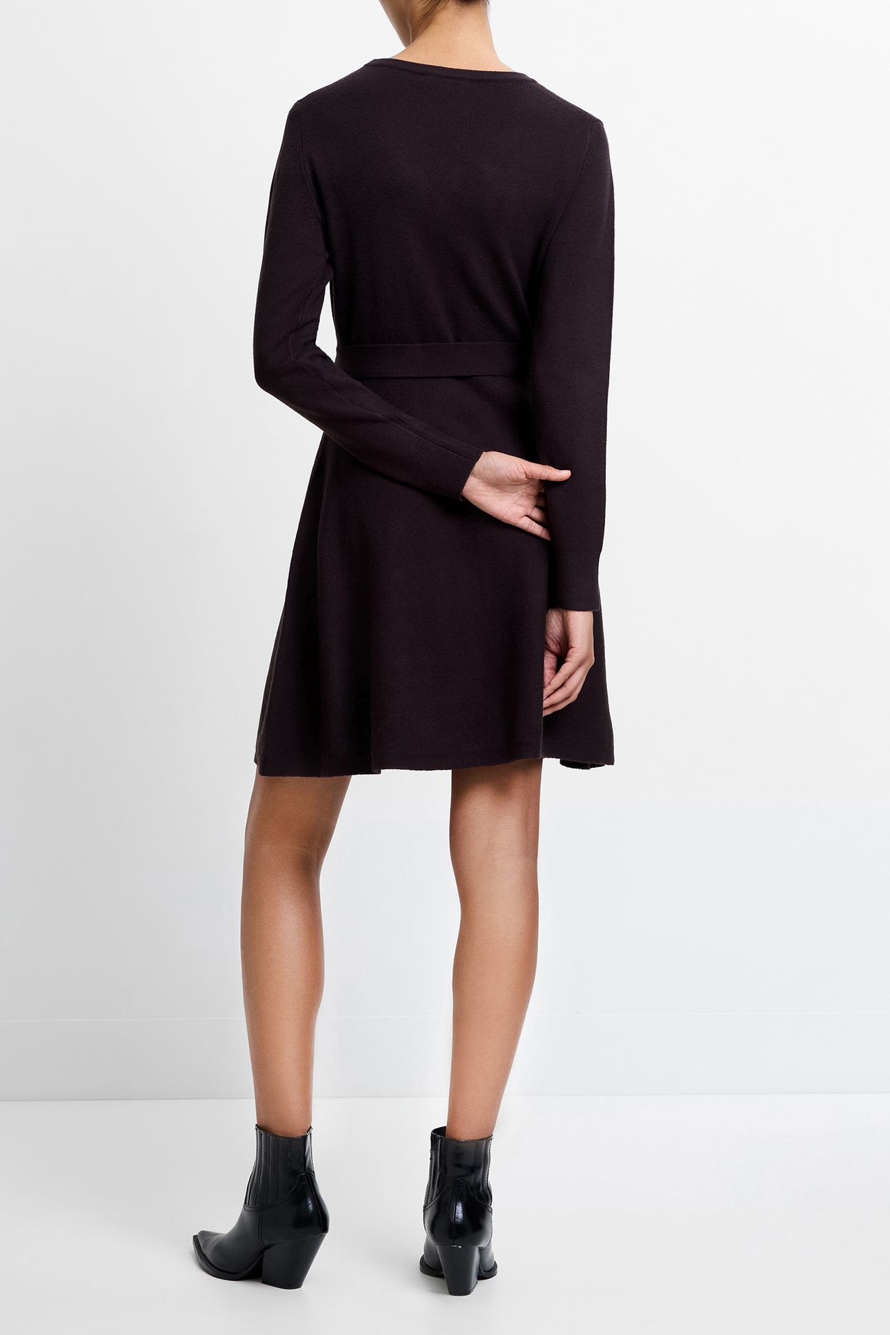 BABYSOFT WRAP MINI DRESS CHOCOLATE GANACHE 3