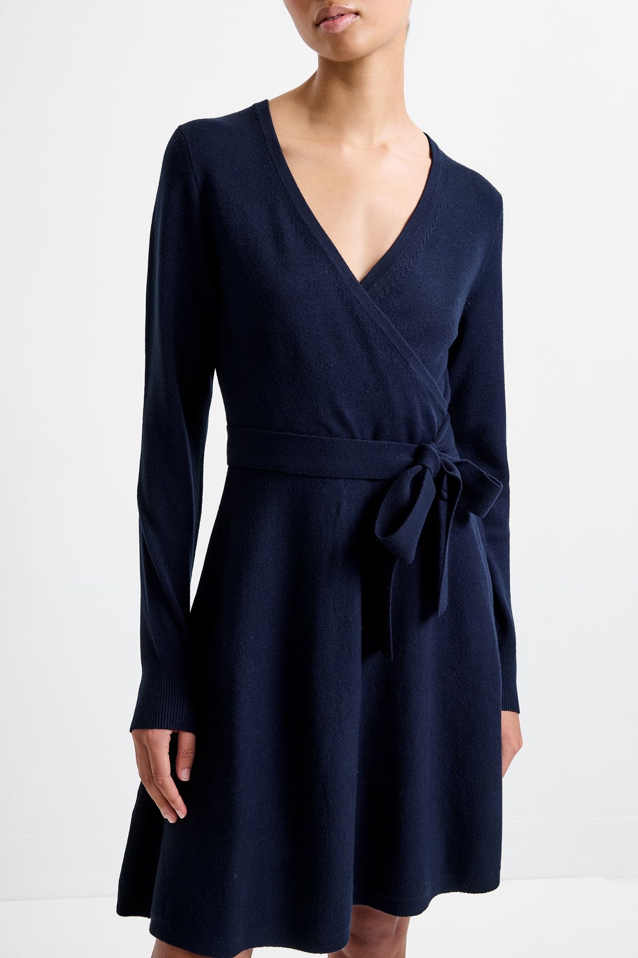 BABYSOFT WRAP MINI DRESS DARK NAVY 1