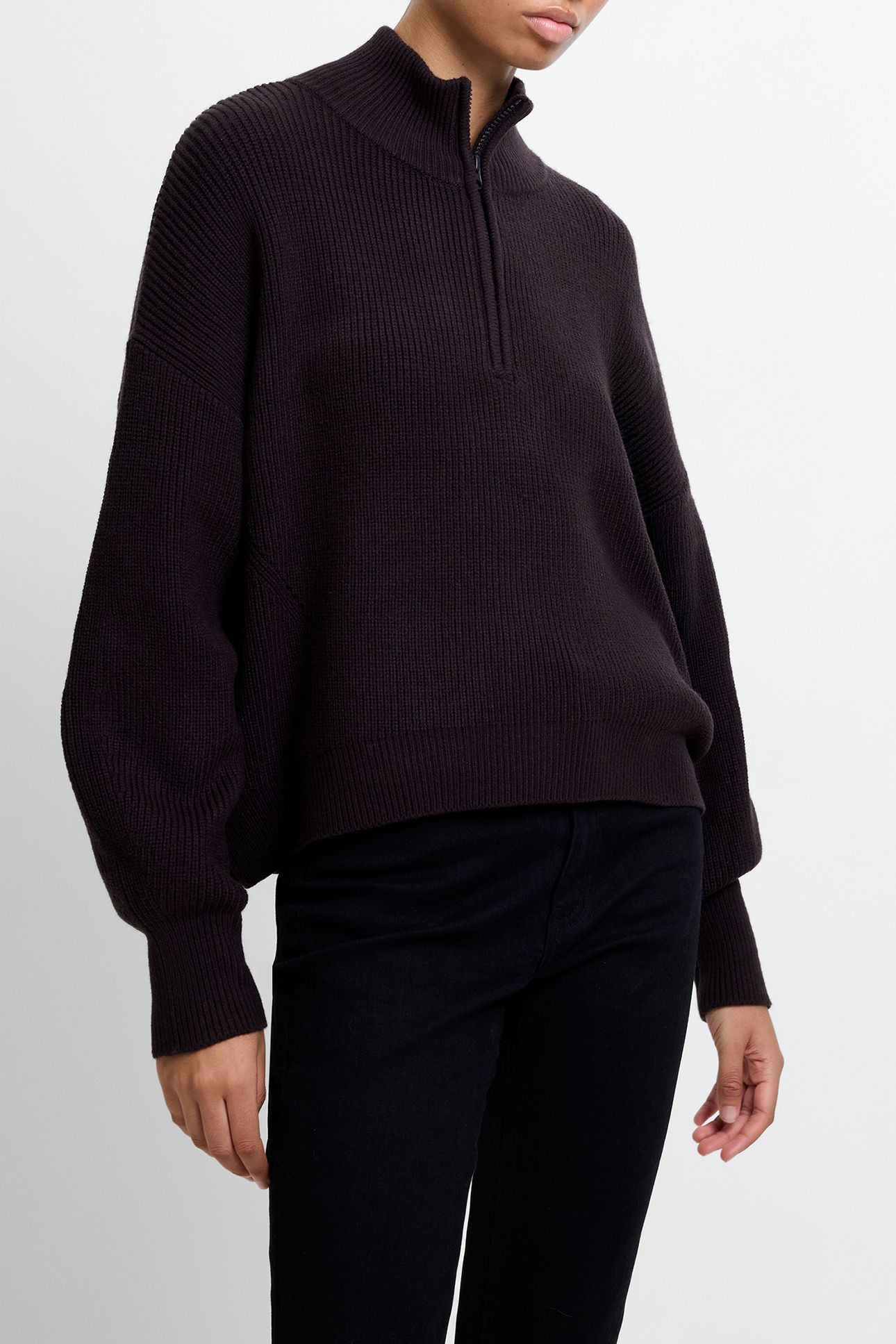 BABYSOFT HALF ZIP JUMPER CHOCOLATE GANACHE 1