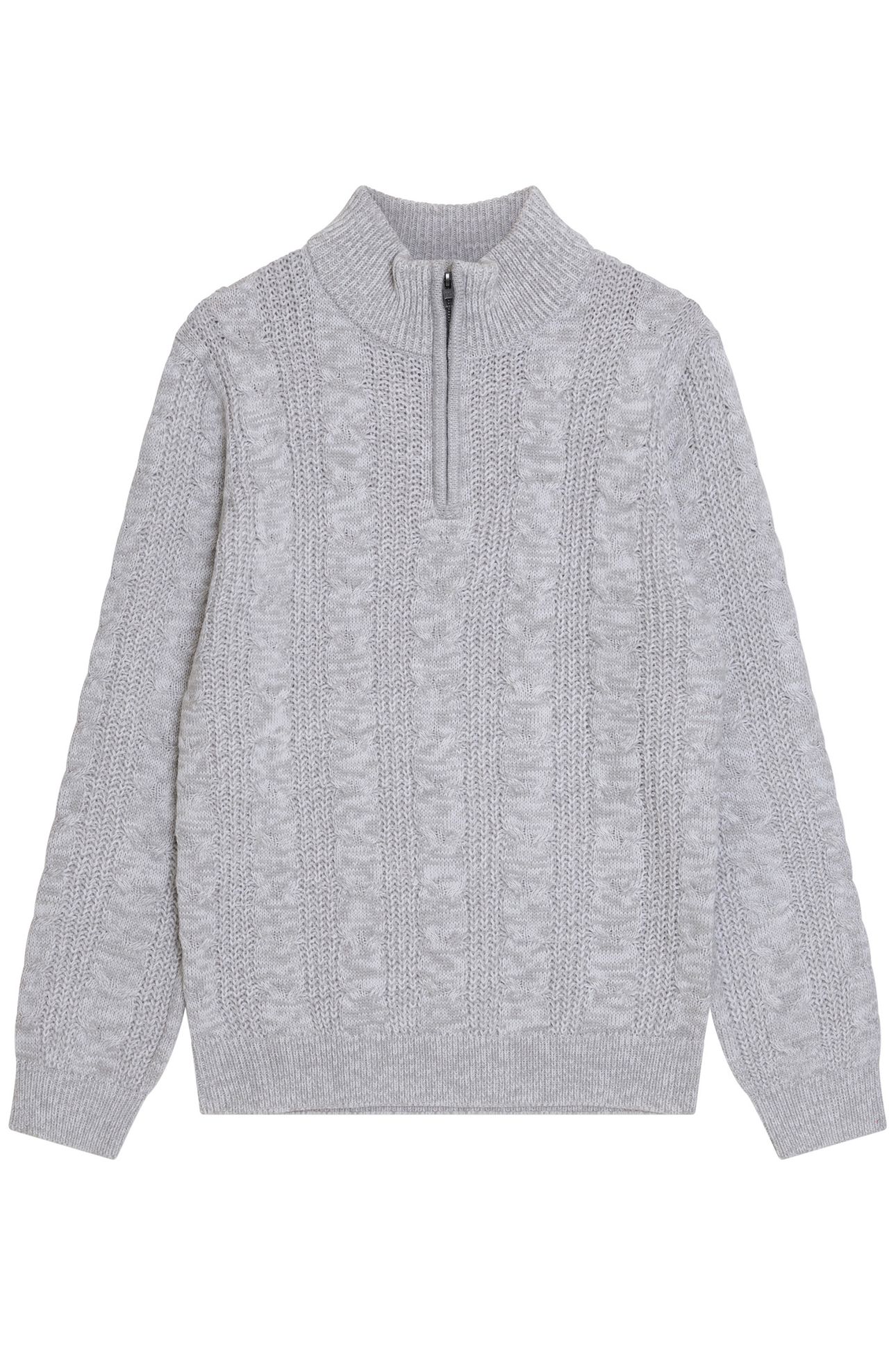 HALF ZIP CABLE ECRU MEL 1
