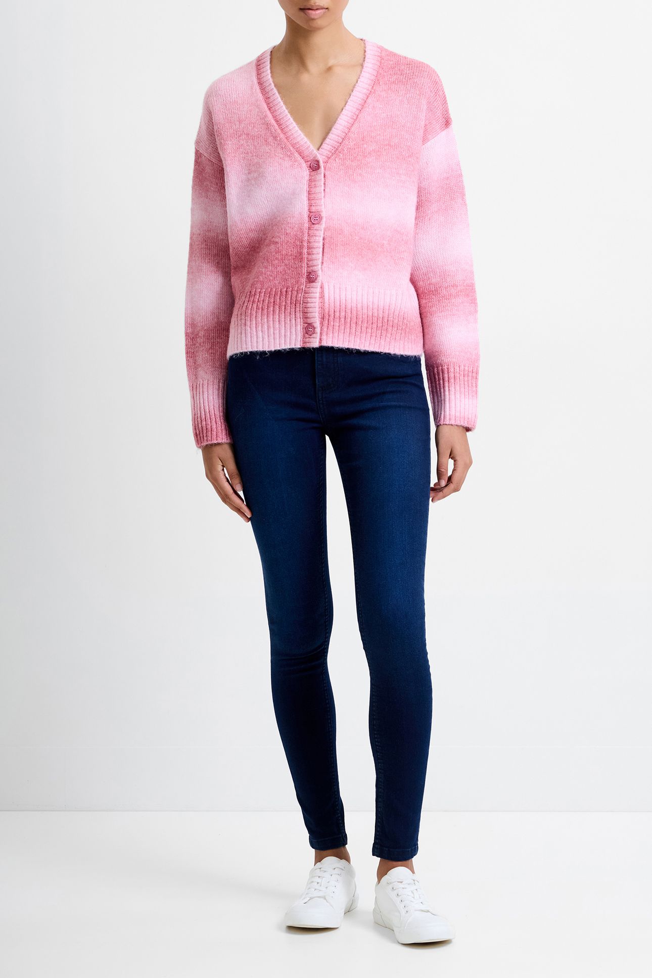 BABYSOFT L/S OMBRE CARDIGAN PINK MULTI 3