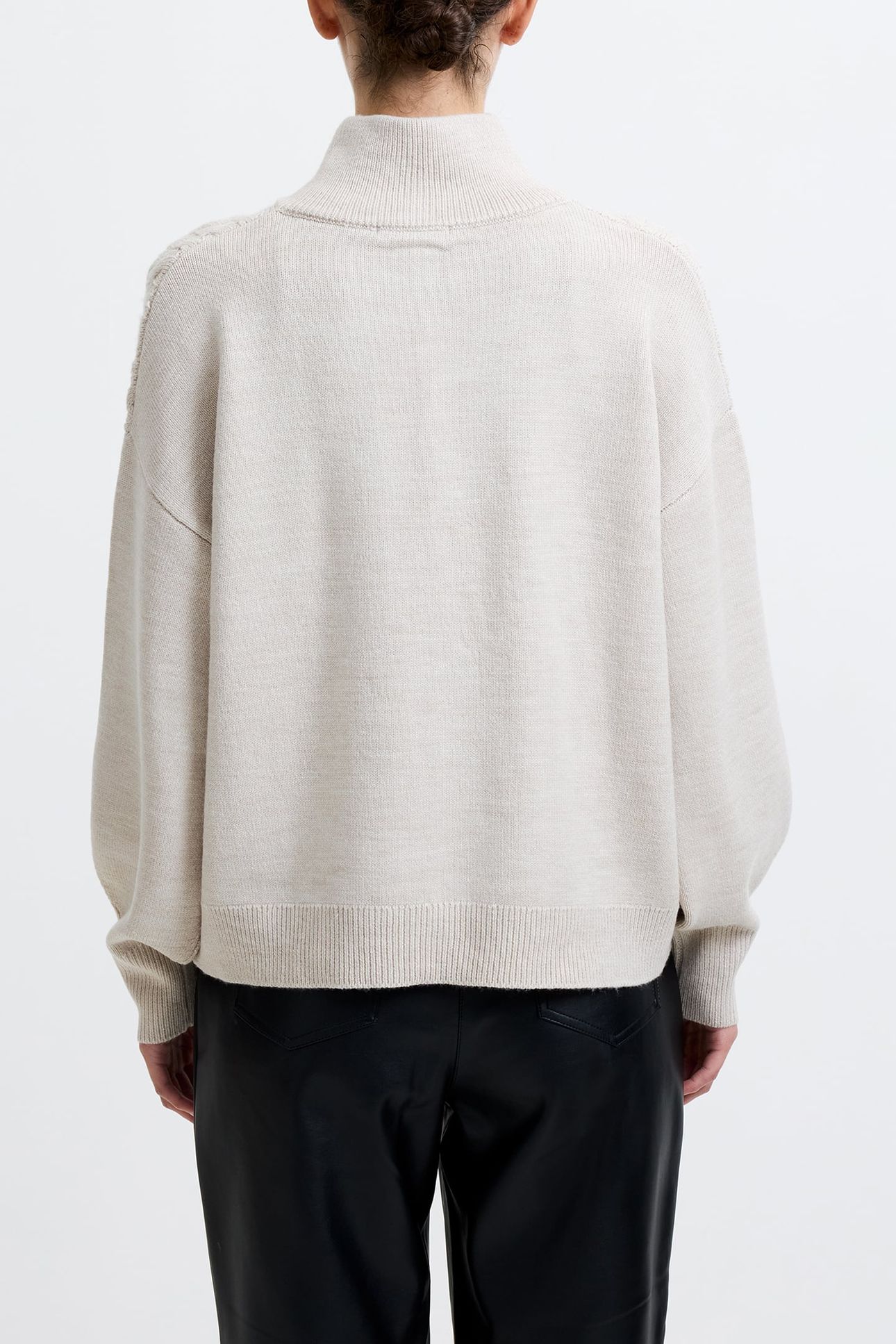 BABYSOFT CABLE HALF ZIP OATMEAL MEL 2