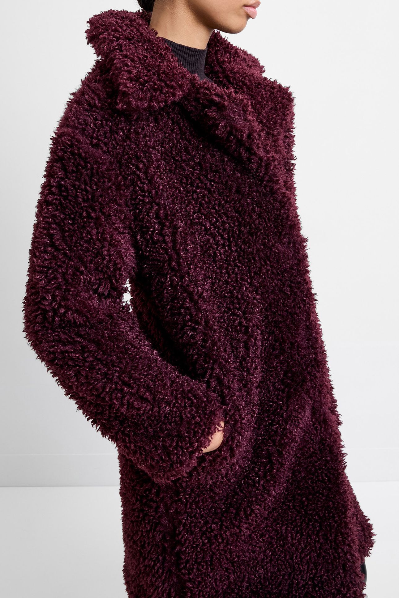BOUCLE PEAK L BURGUNDY RED 4