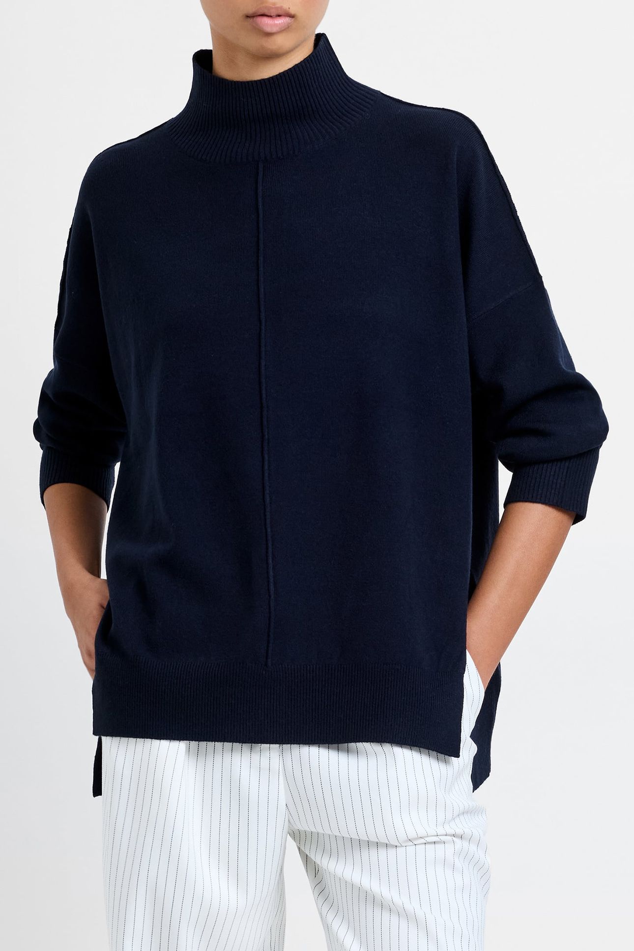 BABYSOFT HIGH NECK SEAM JUMPER MIDNIGHT 1