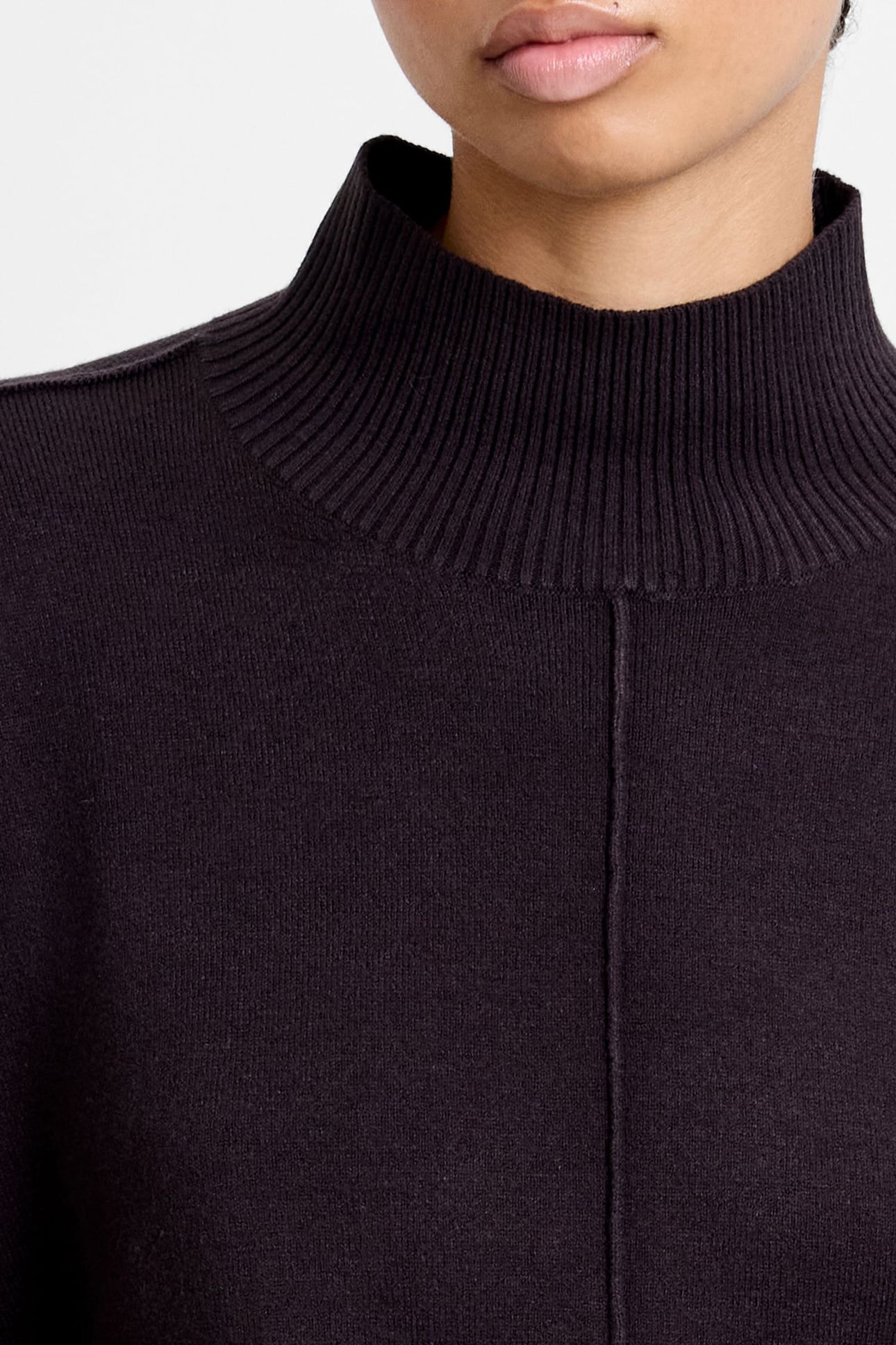 BABYSOFT HIGH NECK SEAM JUMPER CHOCOLATE GANACHE 4