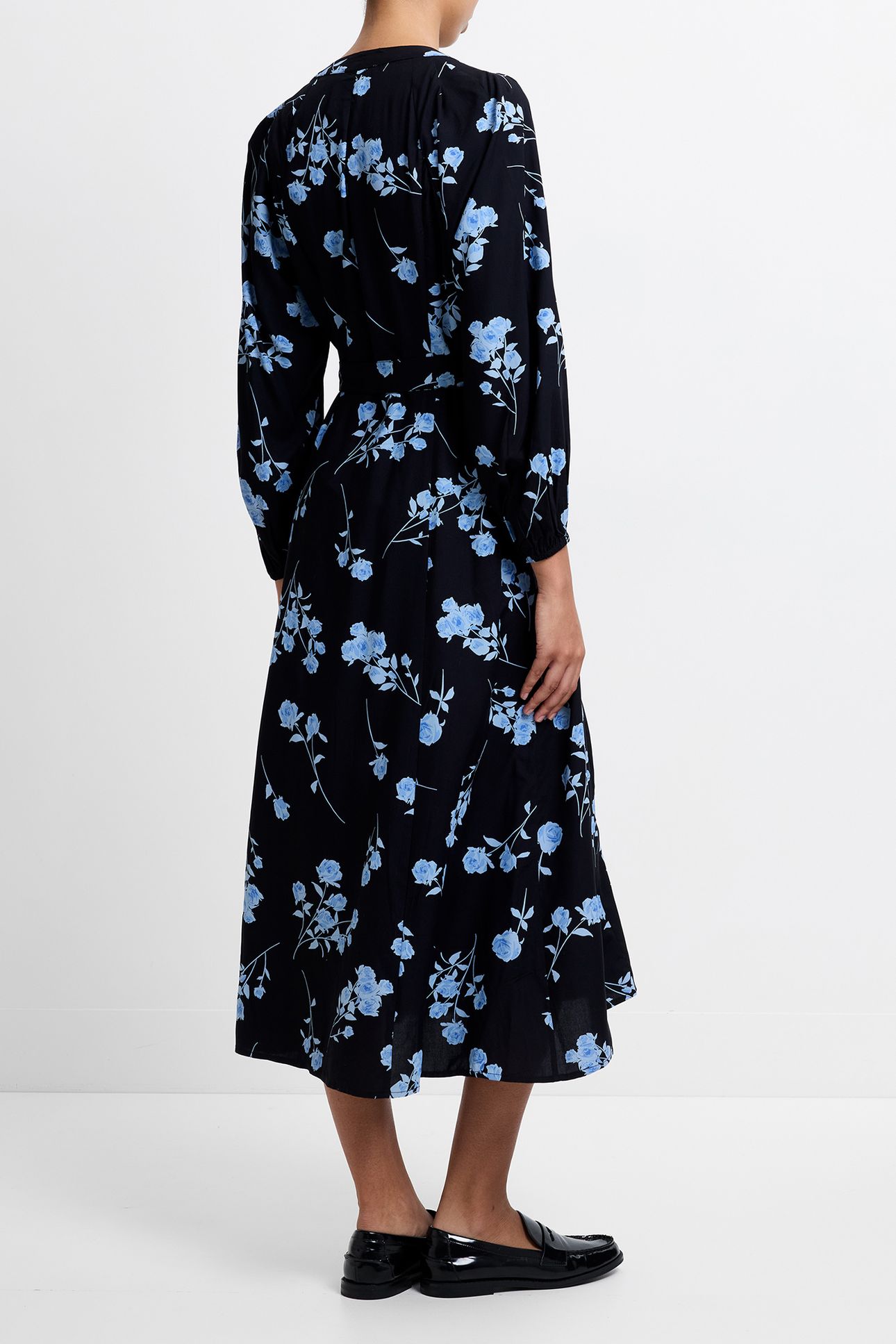 ALLESSANDRA BELT DRESS LS M BLACKOUT/BLUE 2