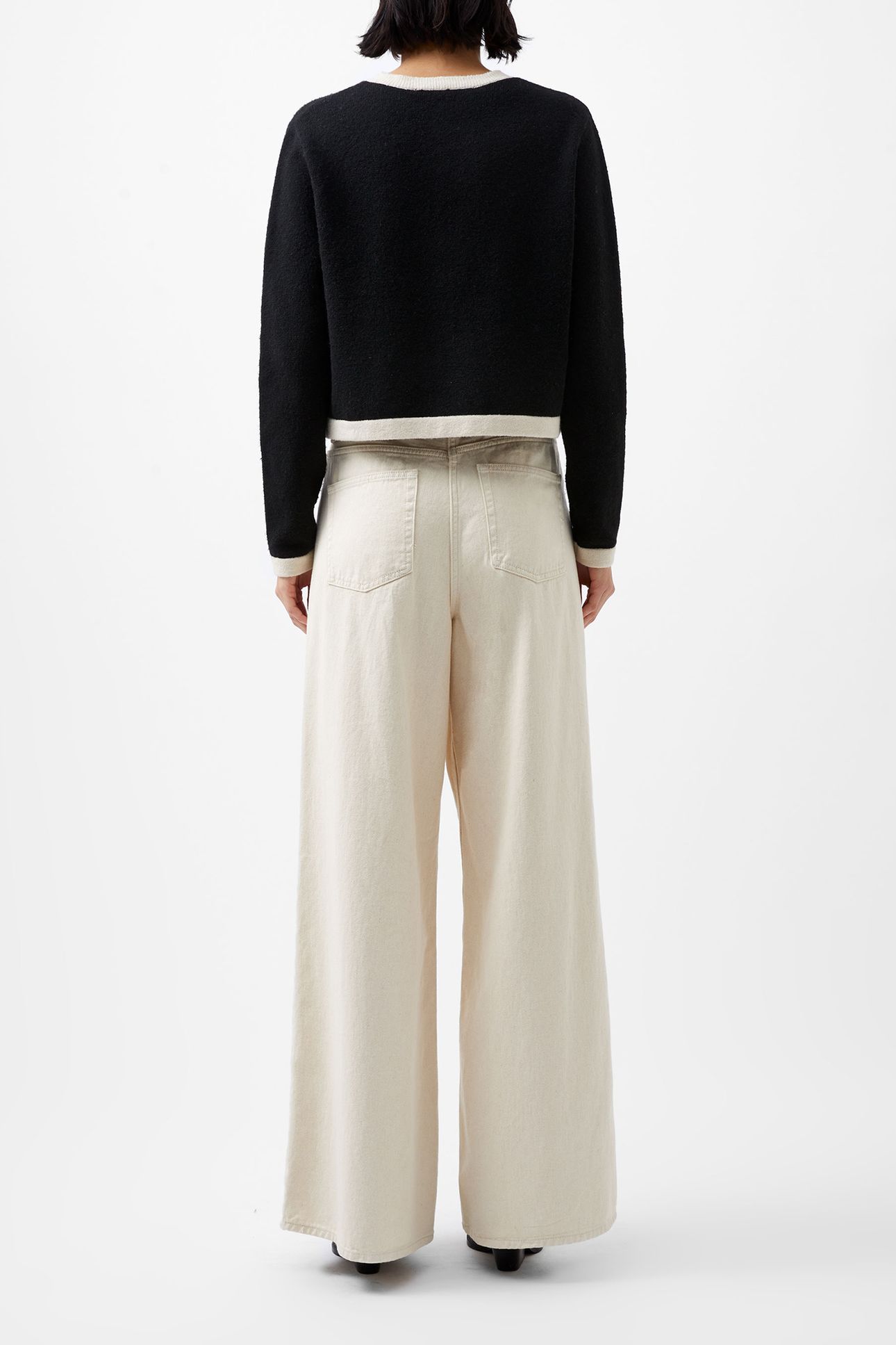 BABYSOFT CONTRAST CARDIGAN BLACK/CLASSIC CREAM 2