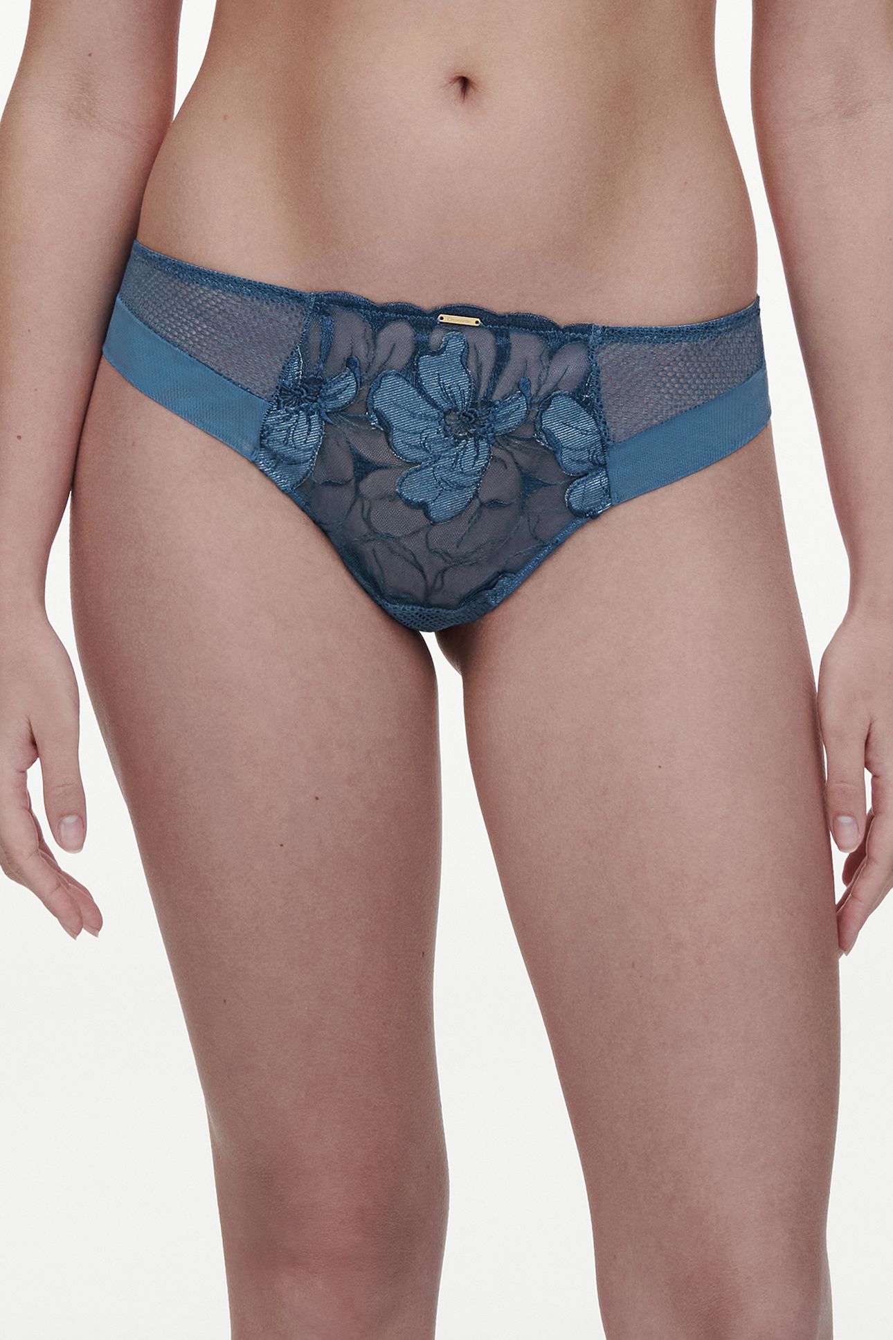 FLEURS SIGNATURE TANGA BLUE 1