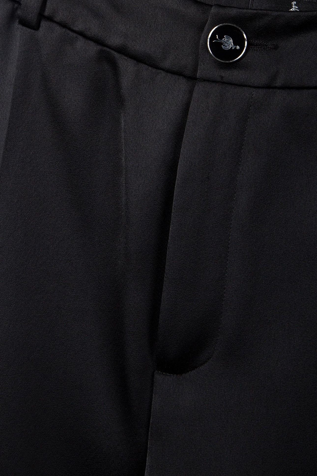 PHOCAS - BLACK SATIN TUXEDO-STYLE PANTS 6
