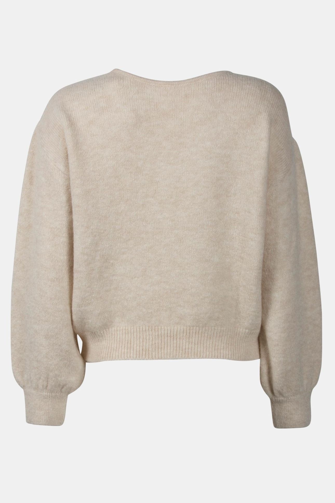 TZAR - IVORY KNIT SWEATER WITH LACE COLLAR, REVERSIBLE FRONT 5