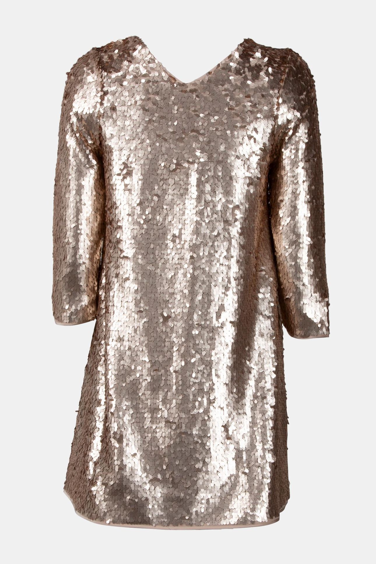 REYNIS - PLATINUM MAXI DRESS EMBROIDERED WITH SEQUINS 5