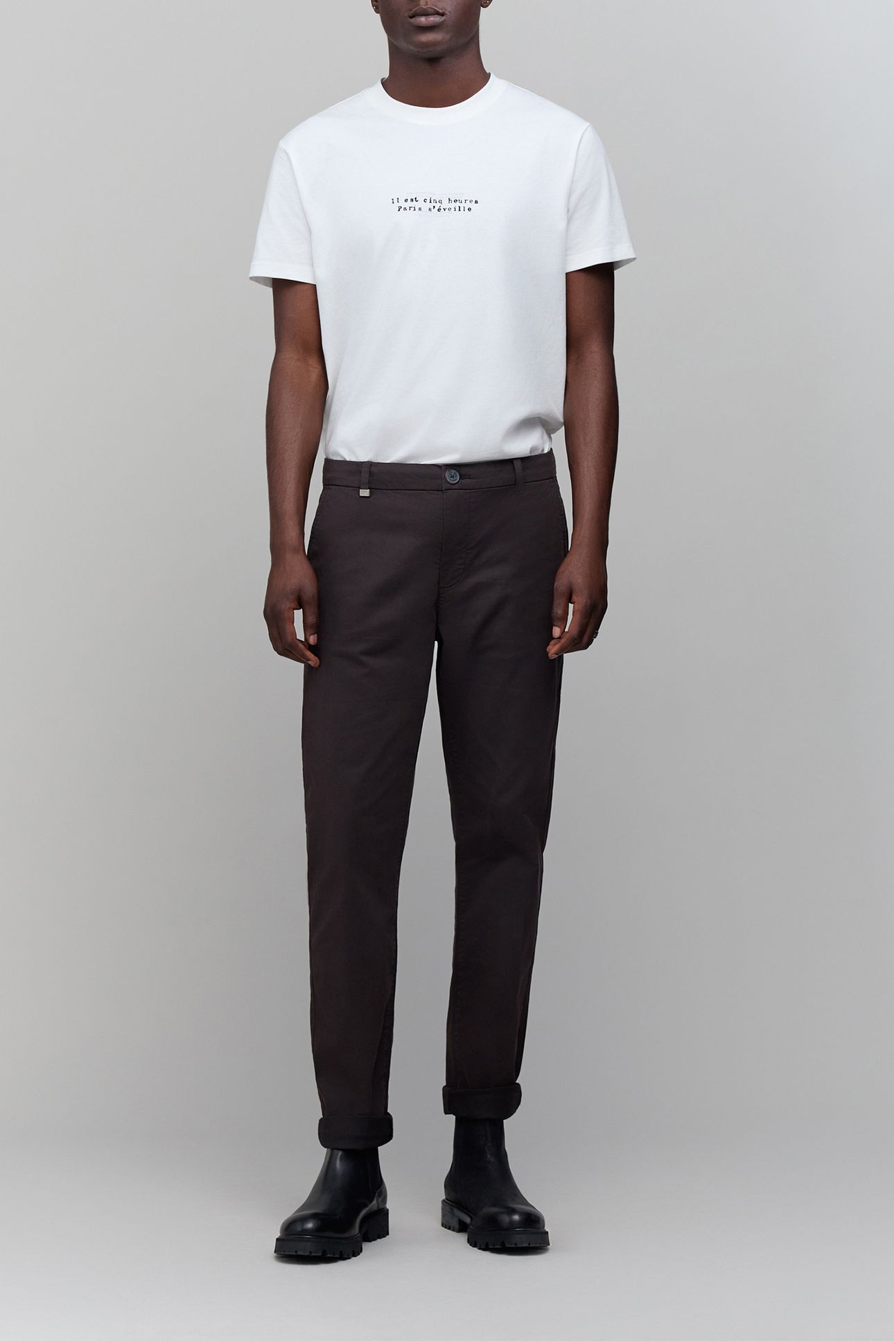 BROWN SLIM CHINO PANTS BROWN 3