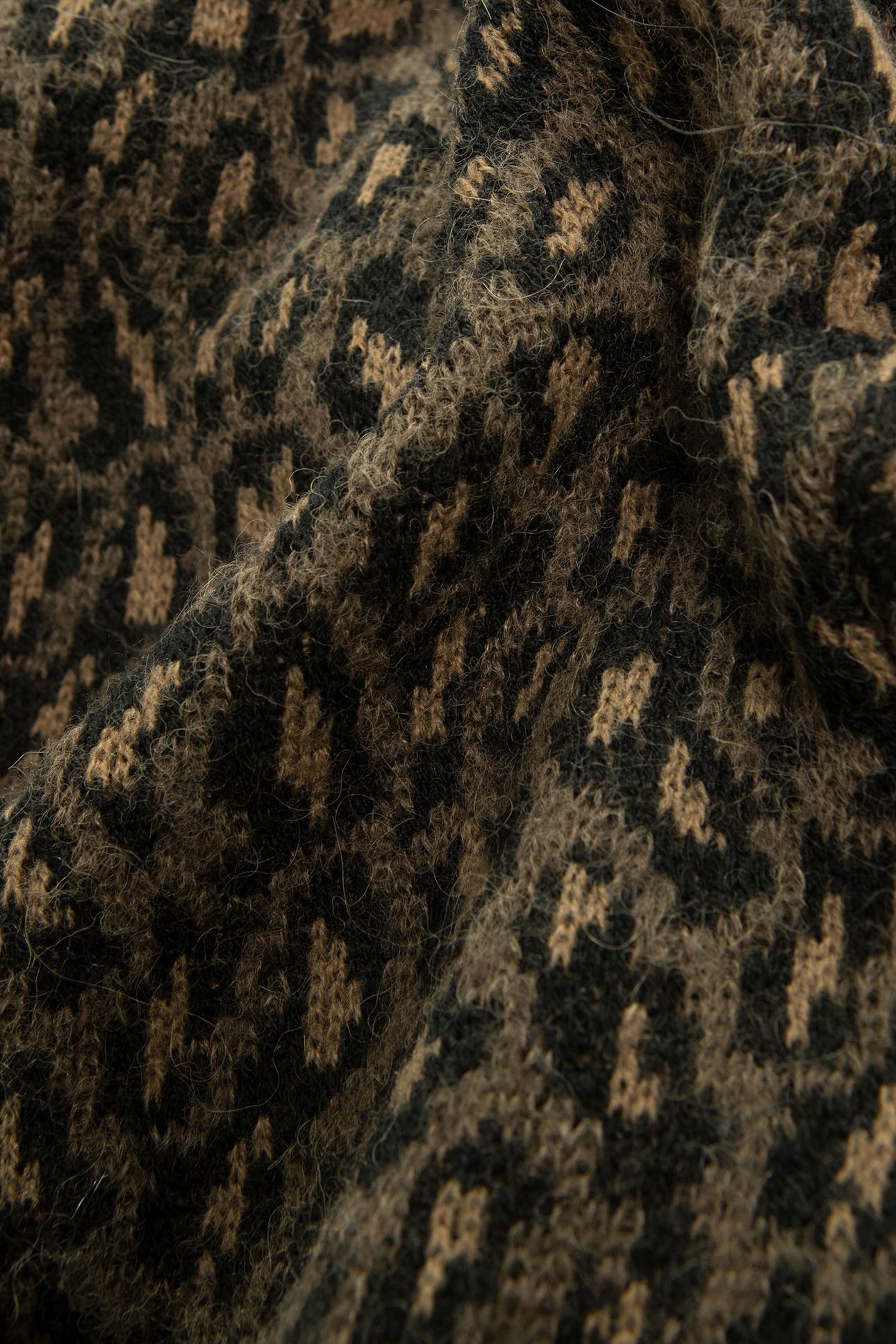 BEIGE KNIT LEOPARD JACQUARD SWEATER BEIGE 8
