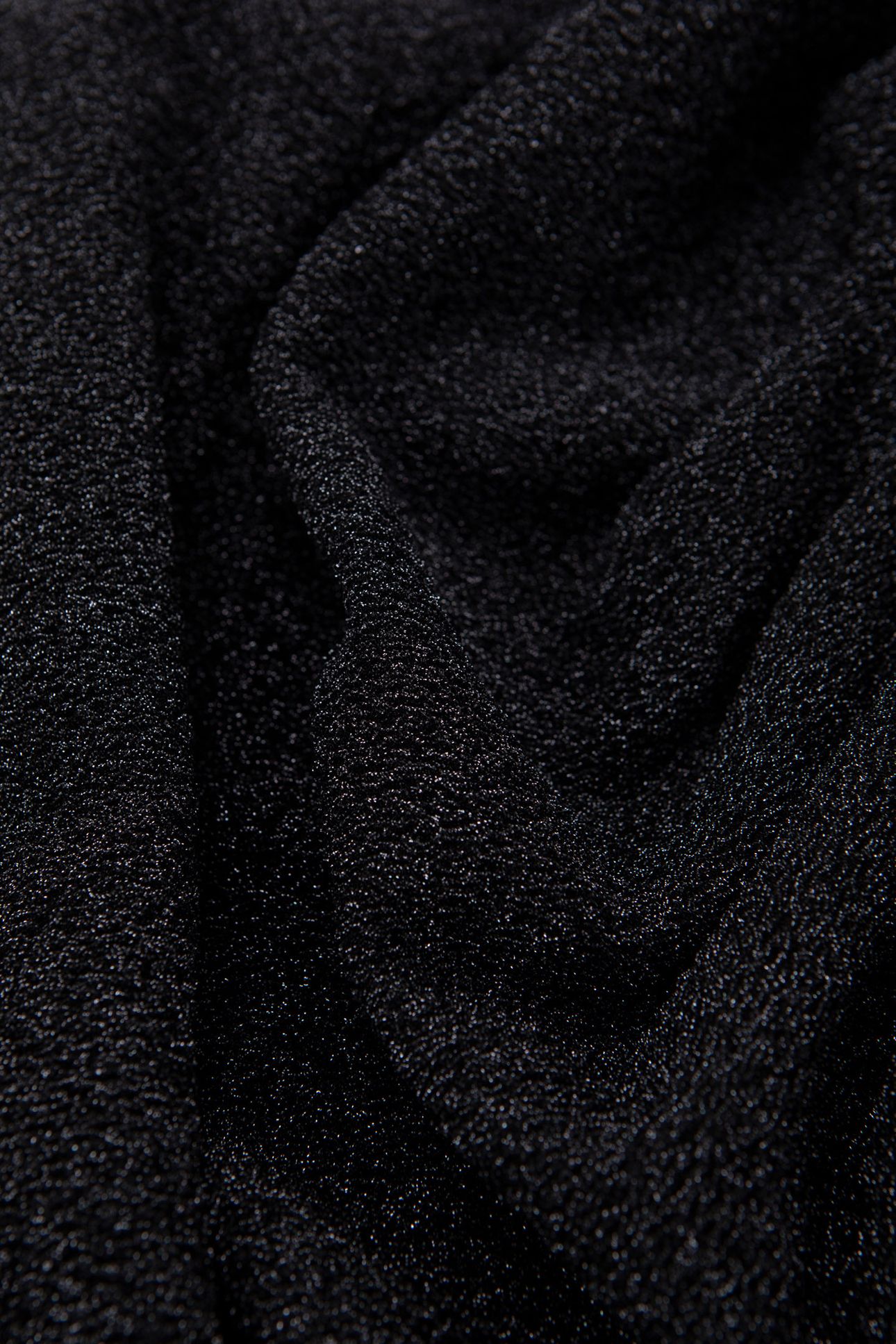PURE EDITION-BLACK LUREX DRESS ASYMMETRICAL COLLAR BLACK 8