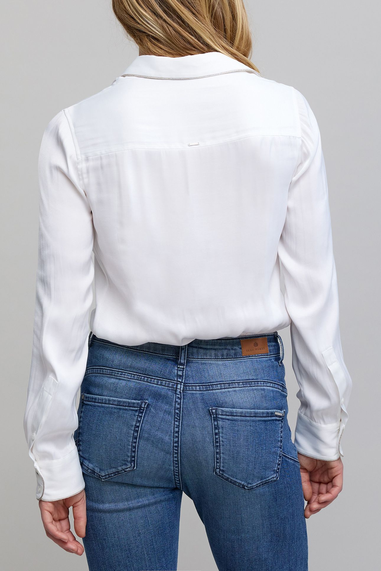 OFF-WHITE CRINKLED SHIRT WITH METALLIC PIPING OFF-WHITE 2