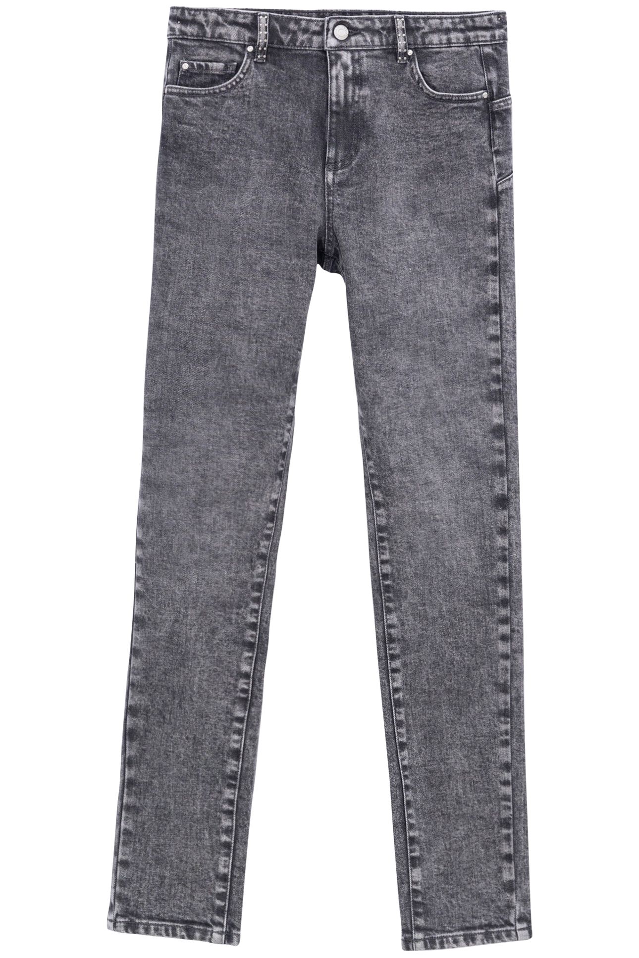 GREY SLIM-FIT PANTS WITH STUD DETAILING GREY 3