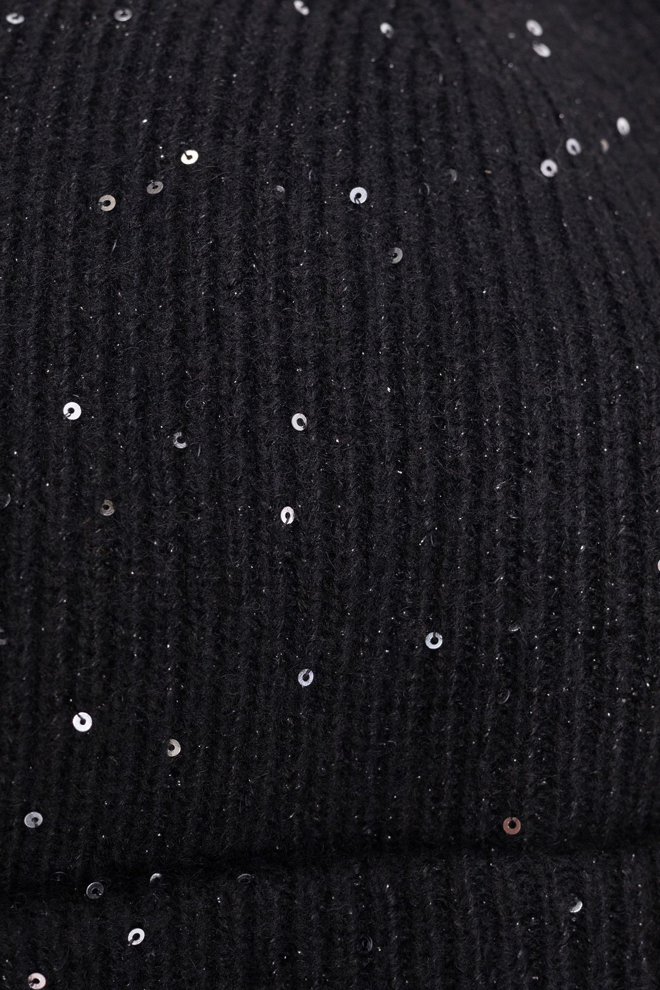 GIRL'S BLACK SEQUINED KNIT HAT 6