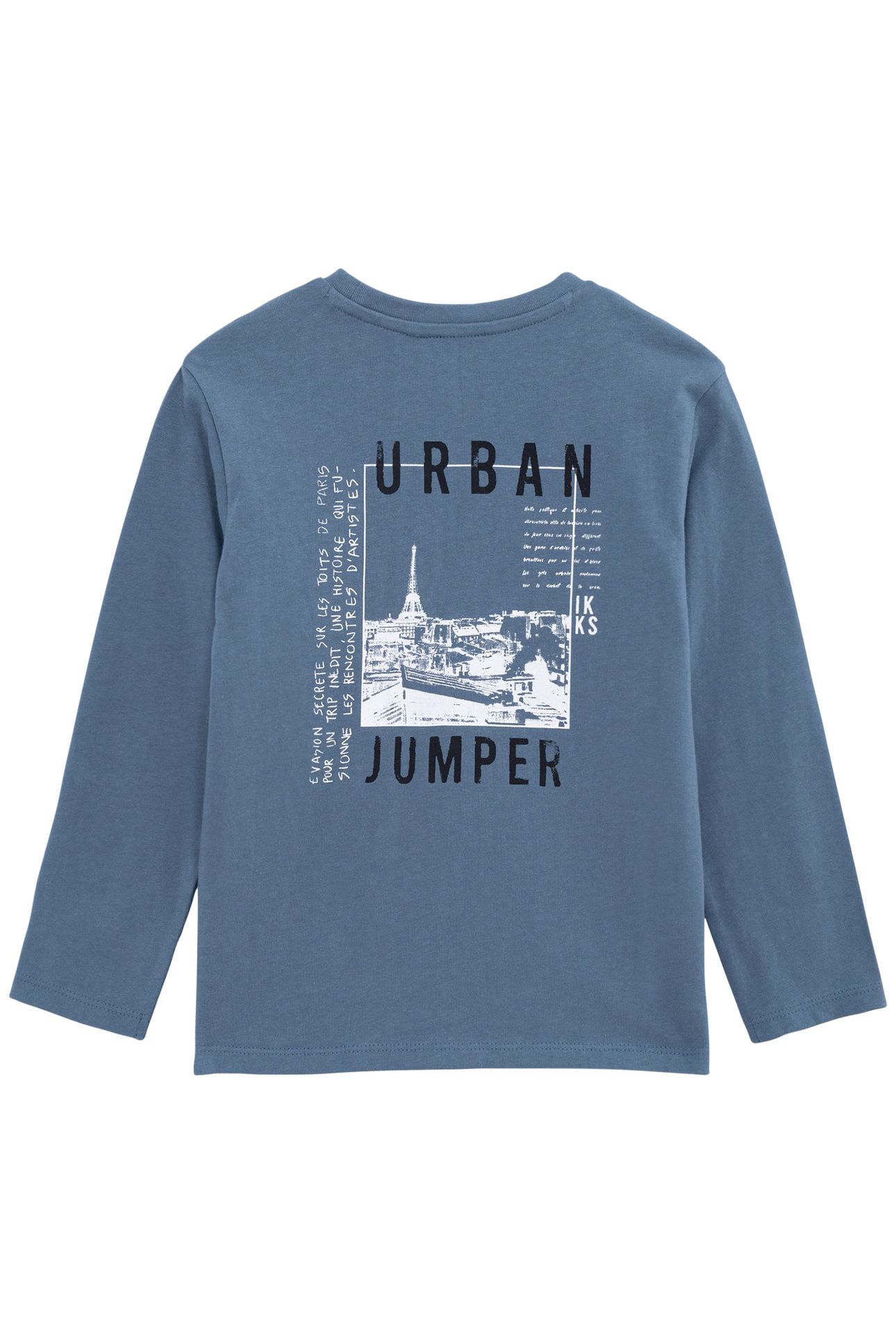 BOY'S BLUE ORGANIC COTTON T-SHIRT WITH PHOSPHORESCENT BACK 2