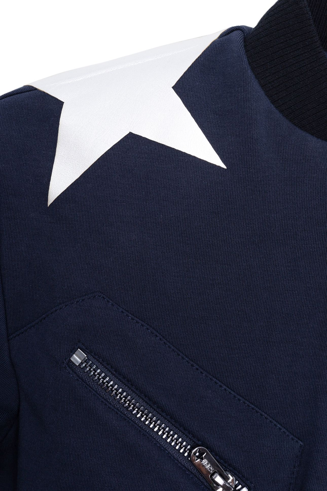 GIRL'S NAVY STAR PRINT SHORT JACKET 6