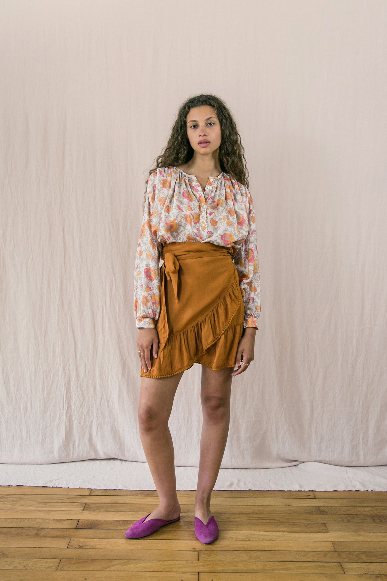 BLOUSE JULIANA RAINBOW FLOWERS 1