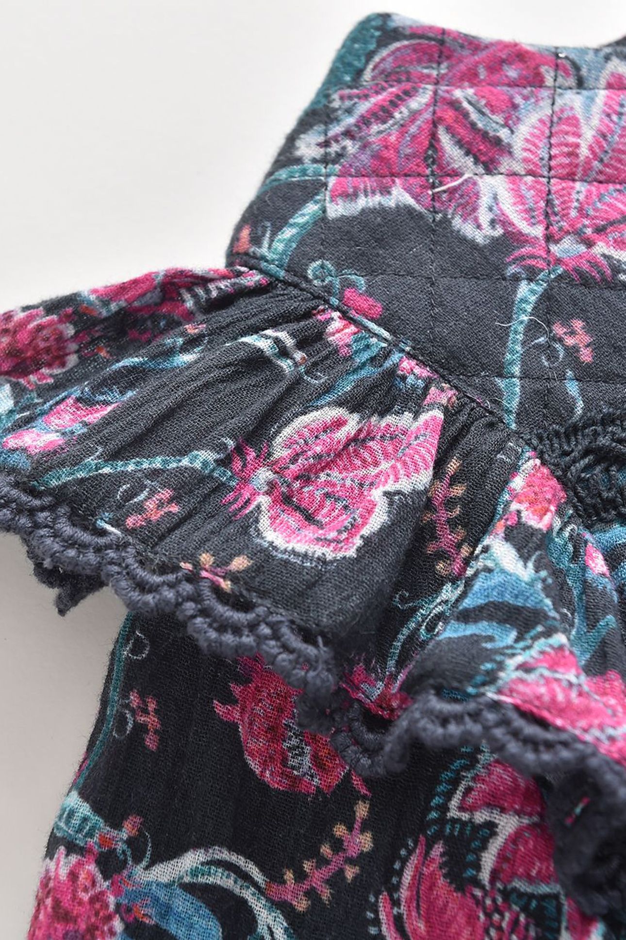 DRESS LARA CHARCOAL WILDFLOWERS 5