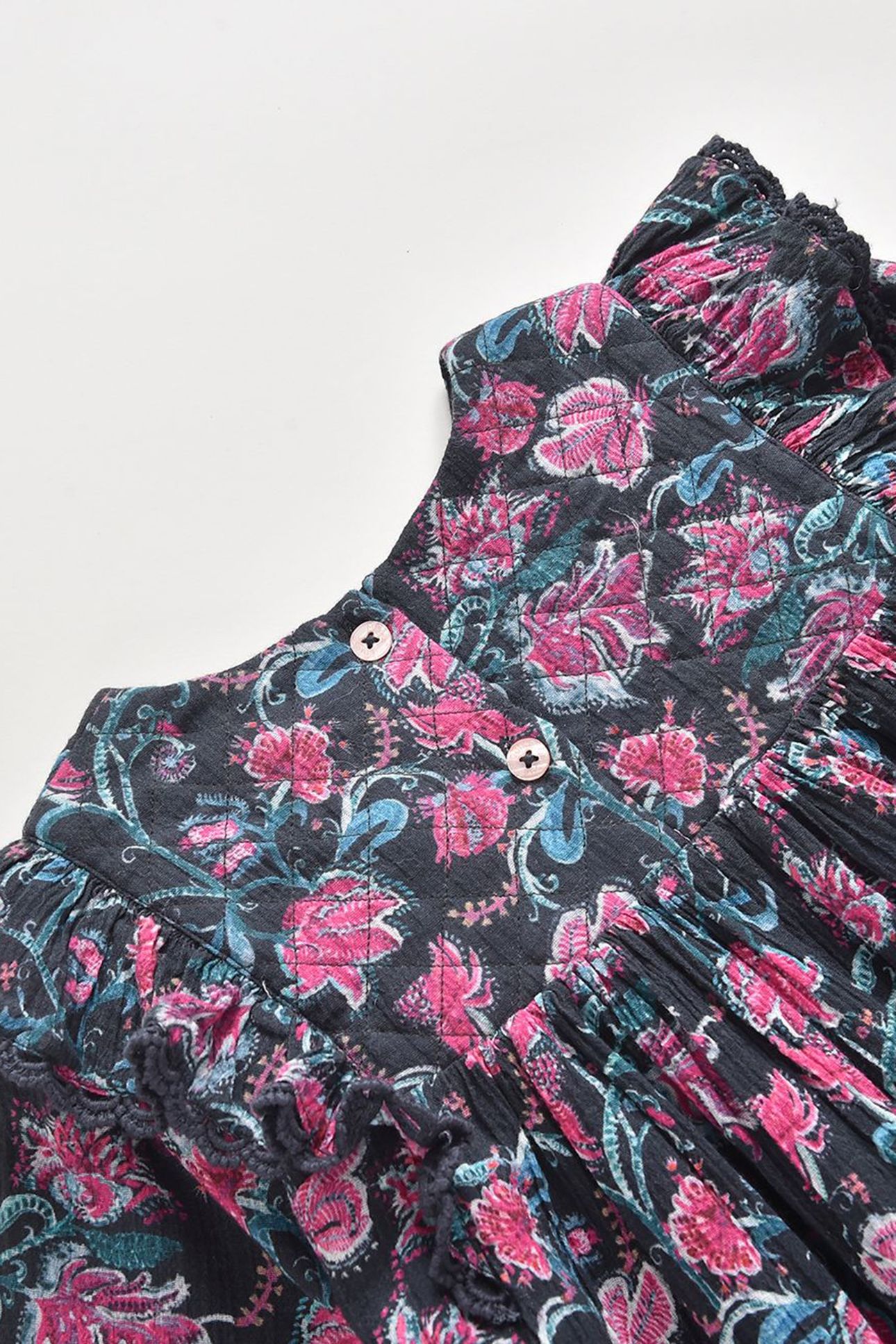 DRESS LARA CHARCOAL WILDFLOWERS 7