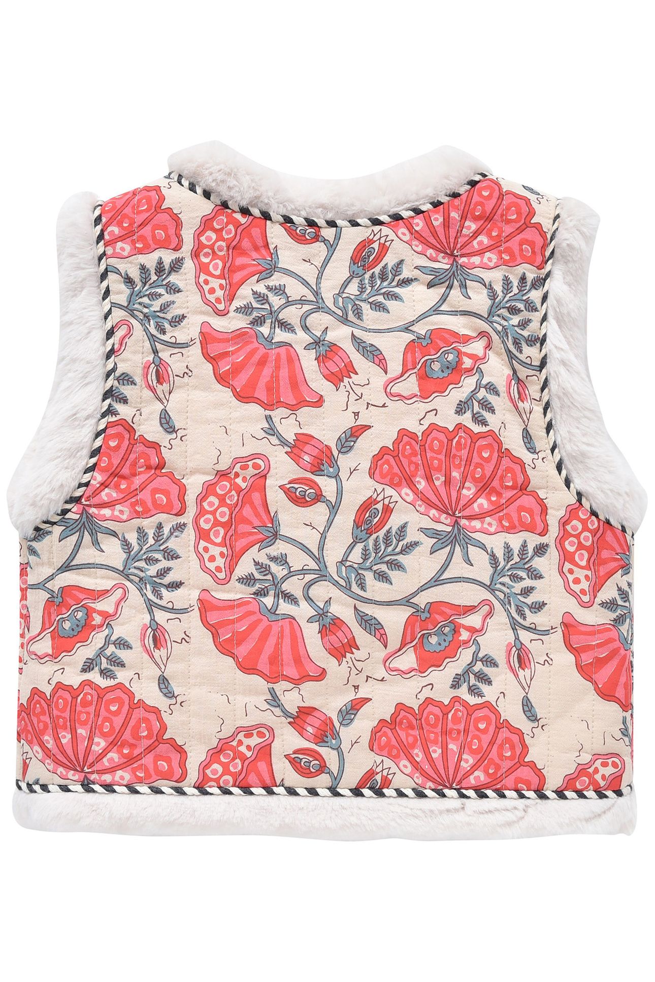 REVERSIBLE VEST APONI CREAM ENDLESSFLOWERS 3
