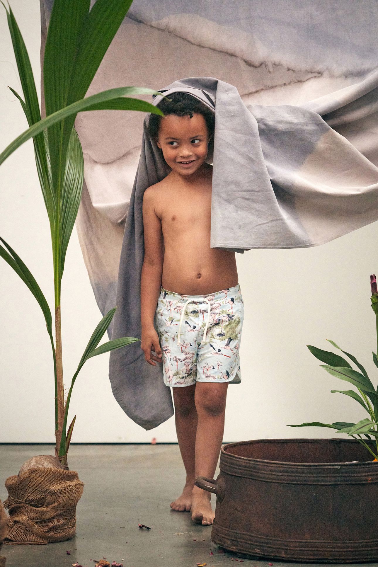 SWIM SHORTS ADERI ACQUA DARJ FLAMINGO 1