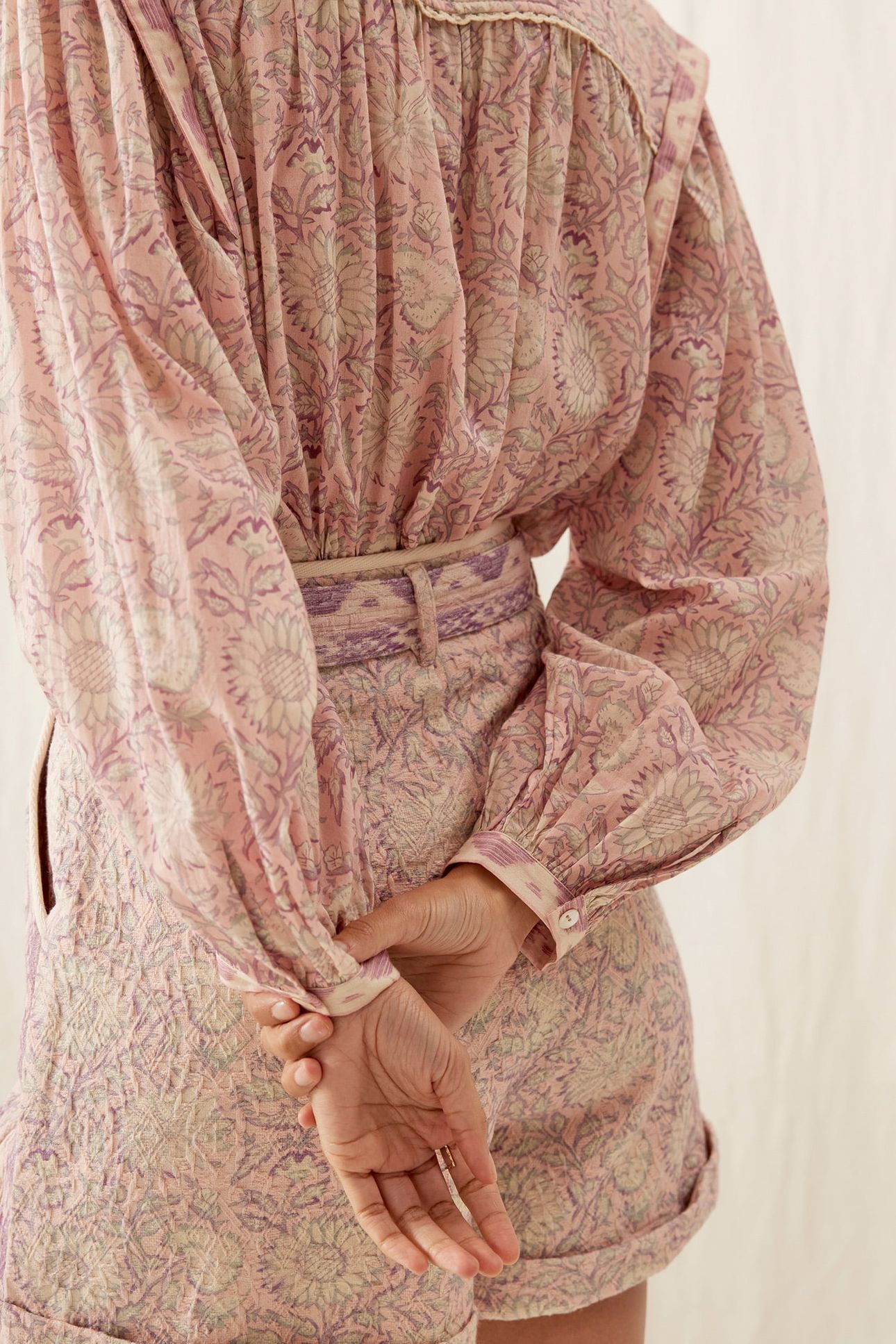 SHIRT JANE PINK DAISY GARDEN 5