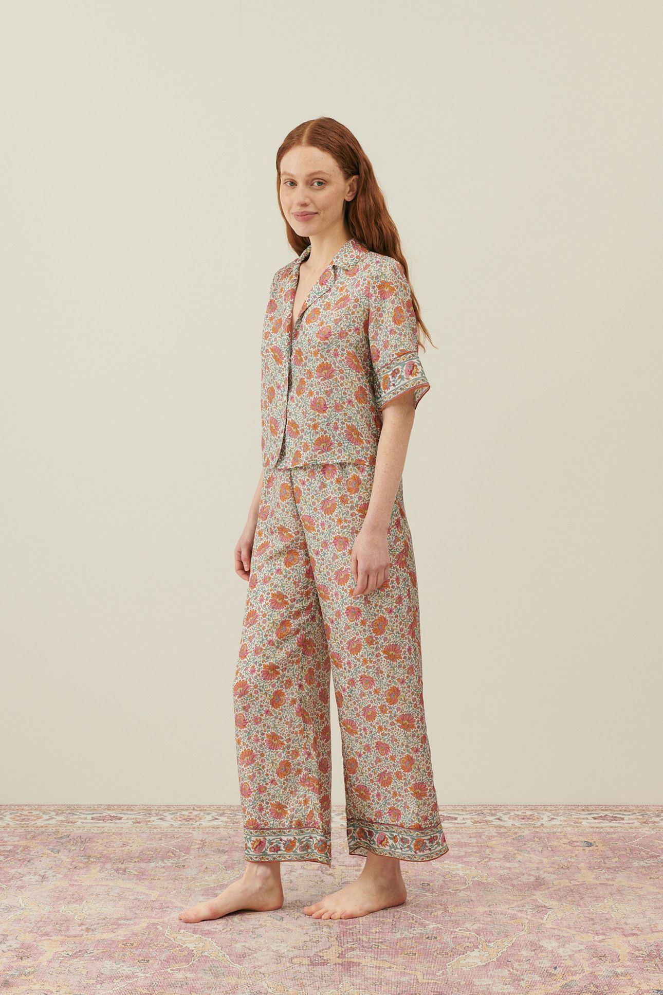 PAJAMAS PANTS MELYCIA IVORY WINTER GARDEN 2