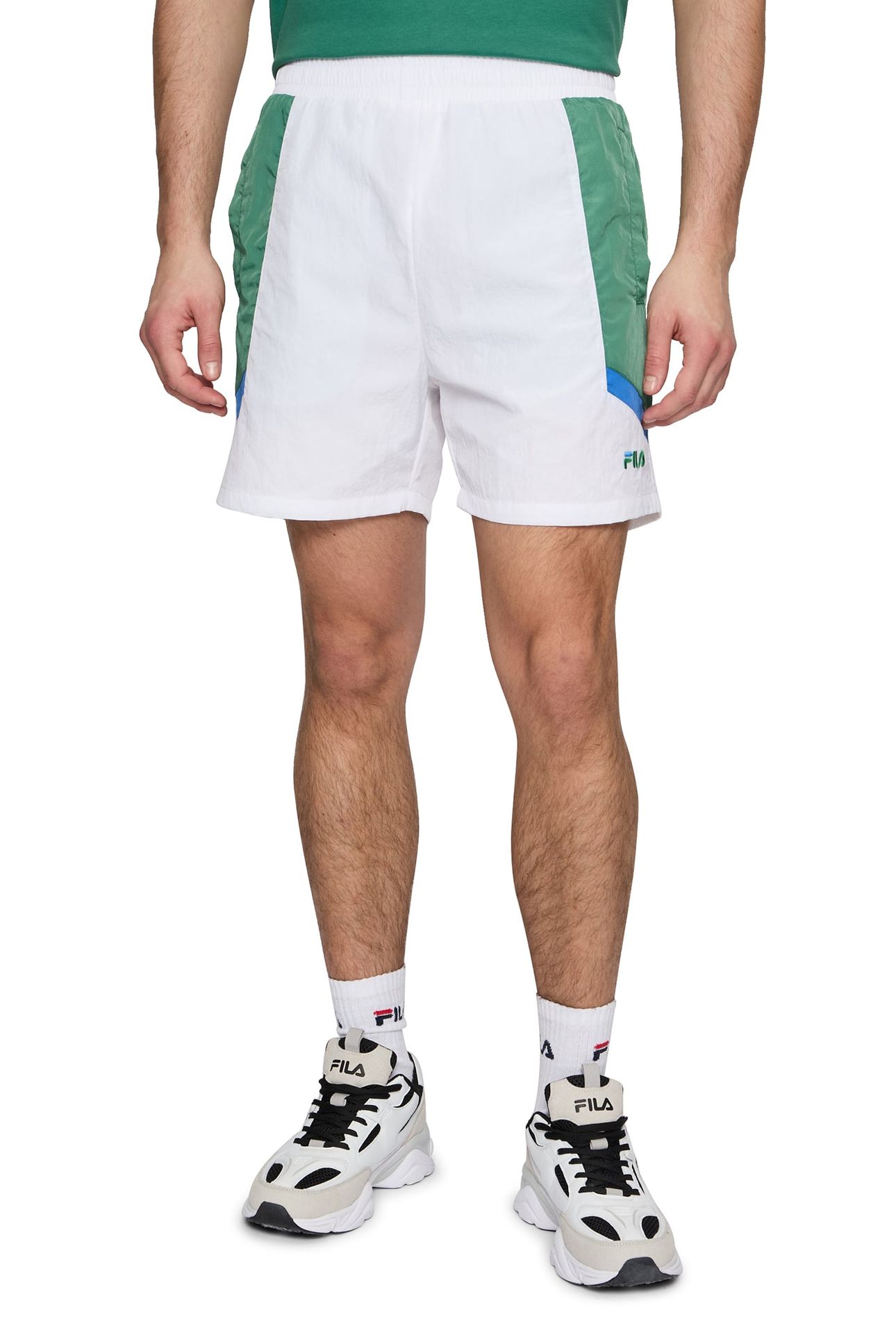 LOCHRISTI LOOSE TRACK SHORTS BRIGHT WHITE-FIR 1