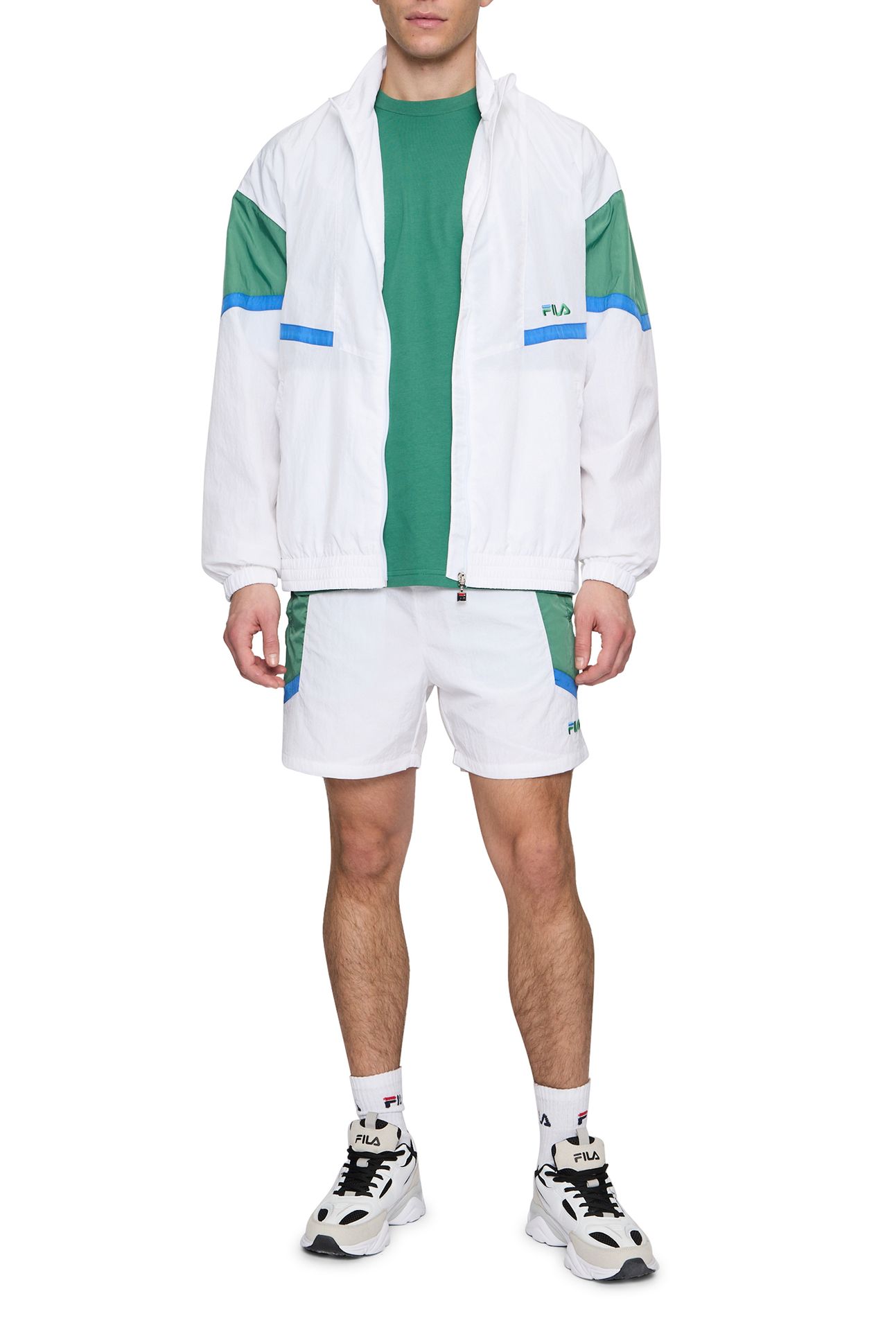 LOCHRISTI LOOSE TRACK SHORTS BRIGHT WHITE-FIR 3