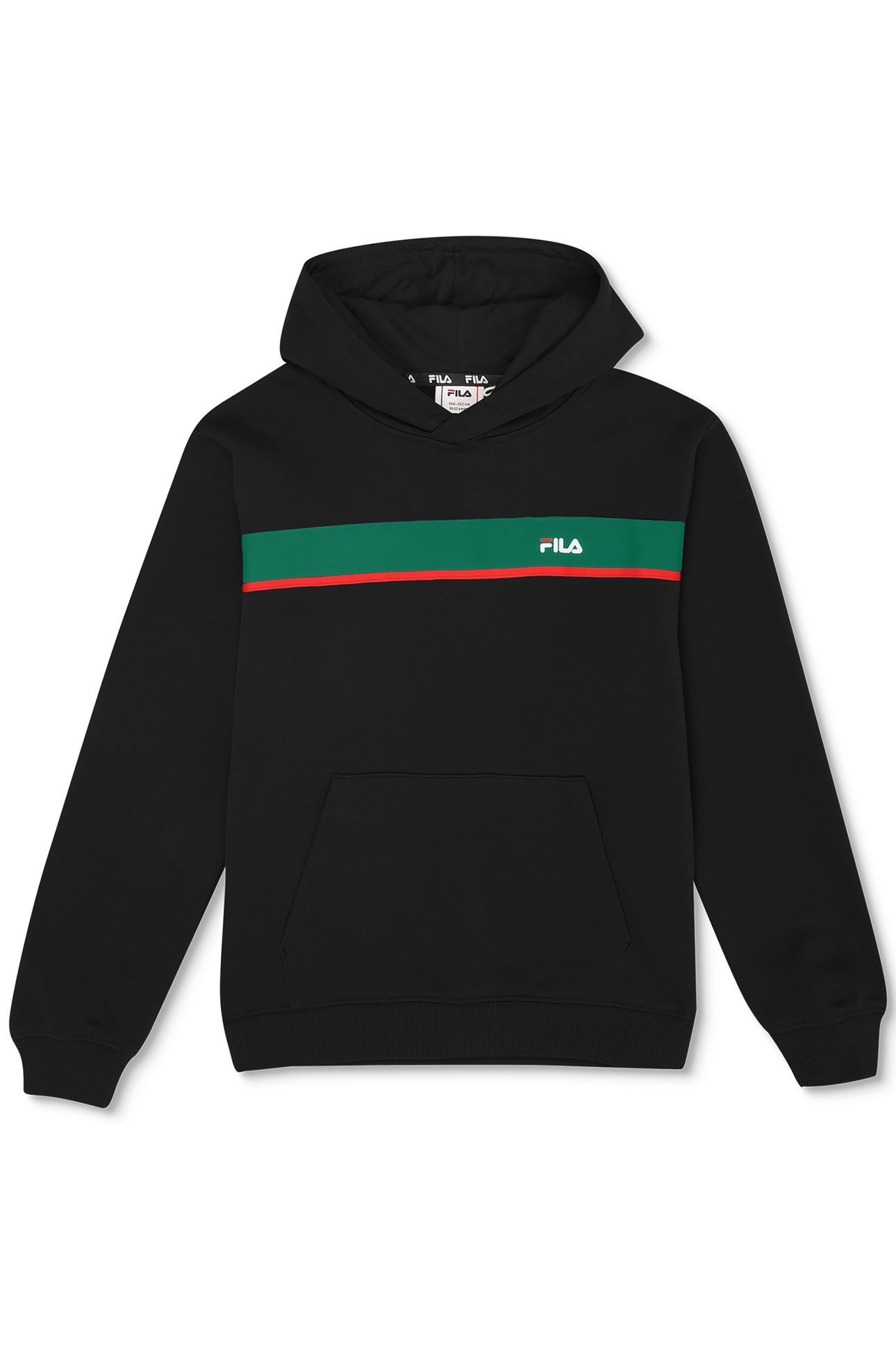BOYS CAMPASSO REGULAR TAPED HOODIE BLACK 1
