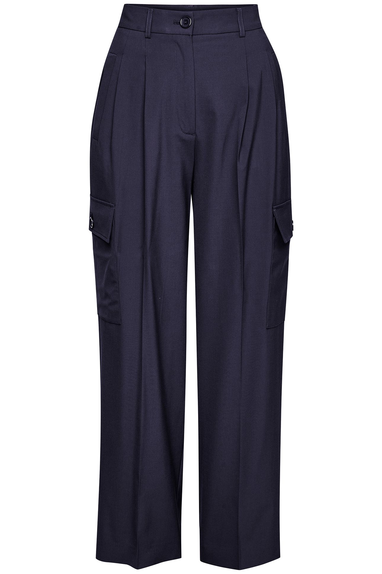 CARGO PANTS WITH PLEAT MIDNIGHT BLUE 3