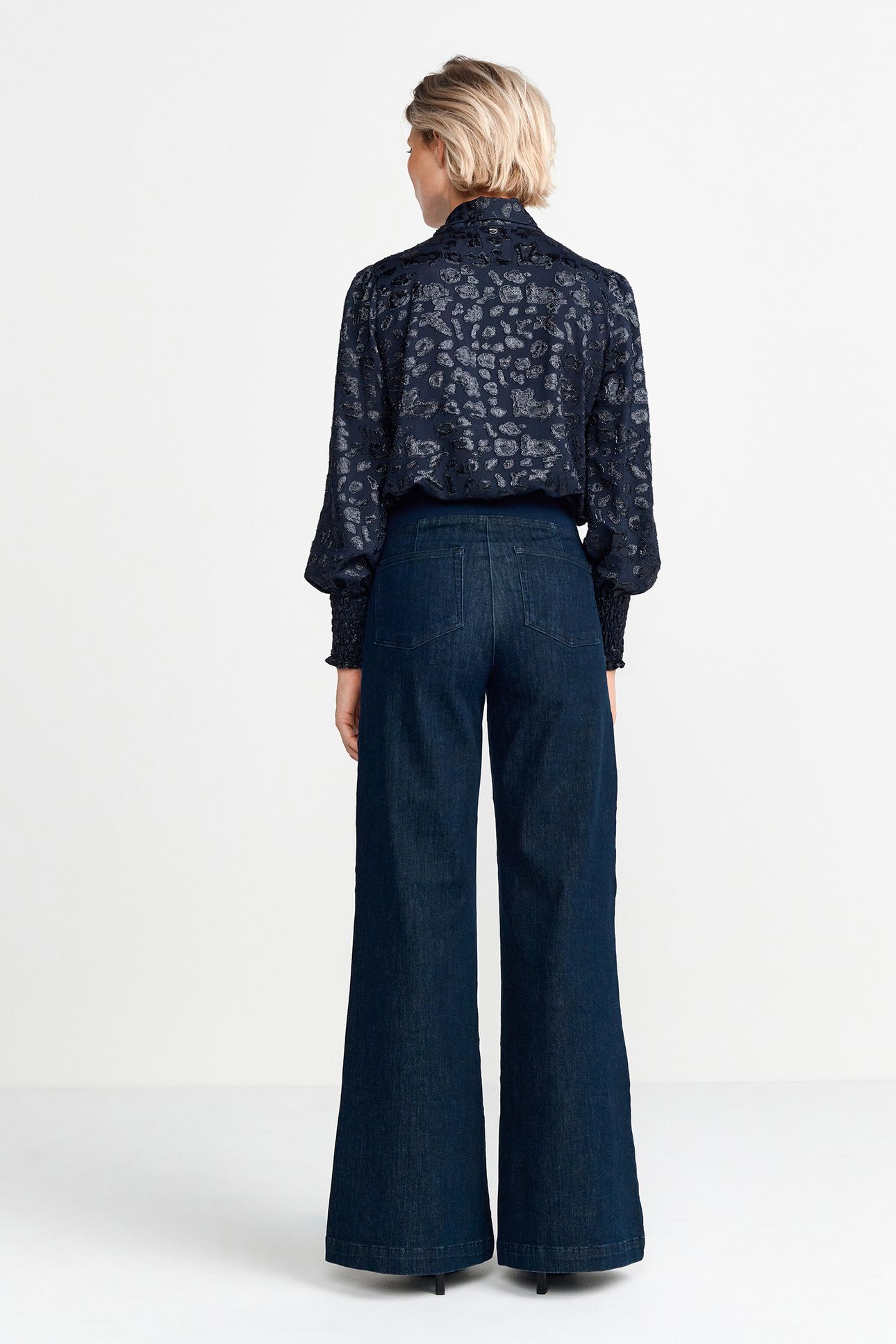 BLOUSE WITH BOW MIDNIGHT BLUE 3